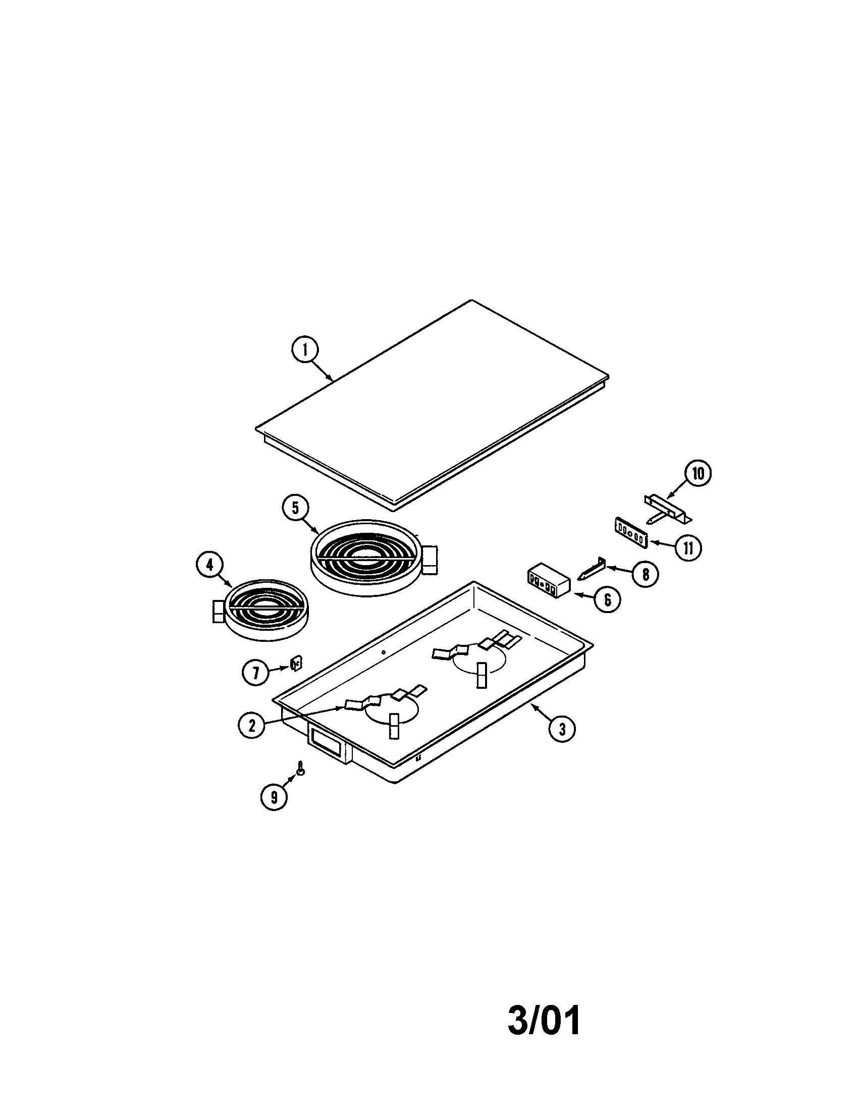 Jenn-Air JEA8120ADB glass cartridge diagram