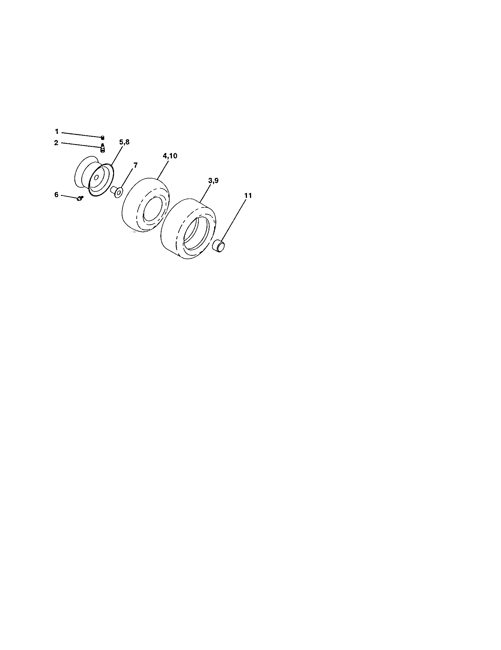 Craftsman 917250470 wheels and tires diagram