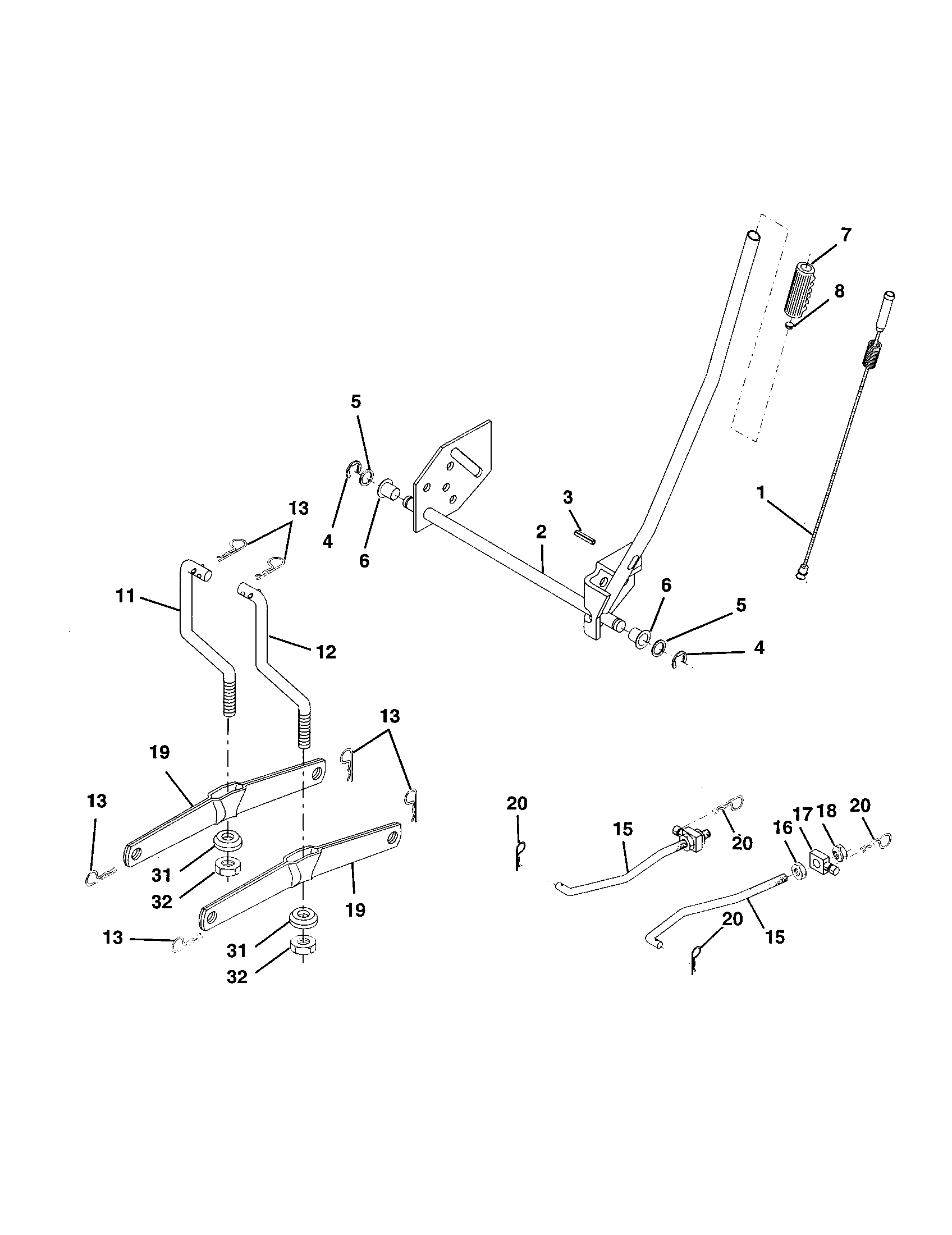 Craftsman 917250470 lift assembly diagram