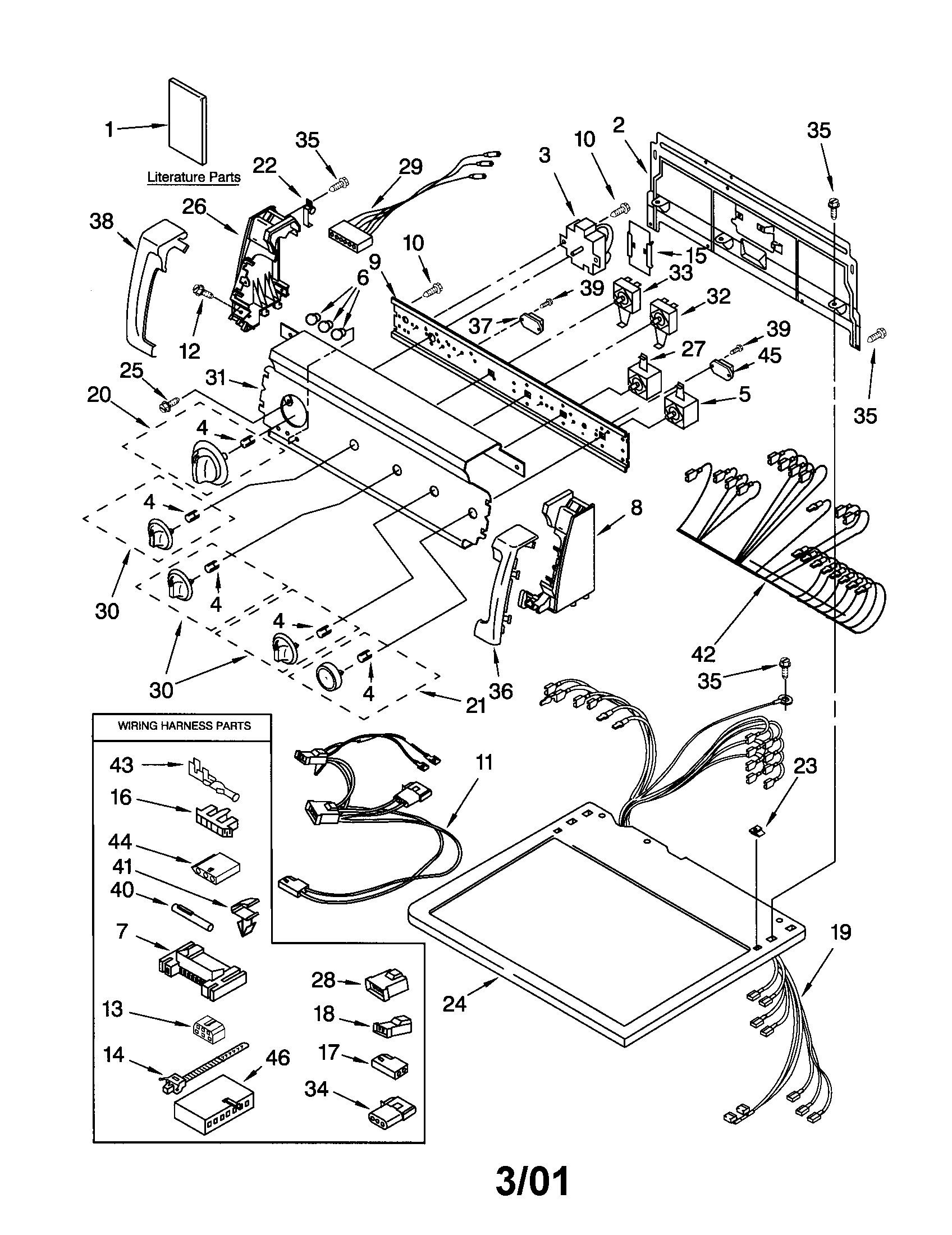 Kenmore 11072982101 top and console diagram