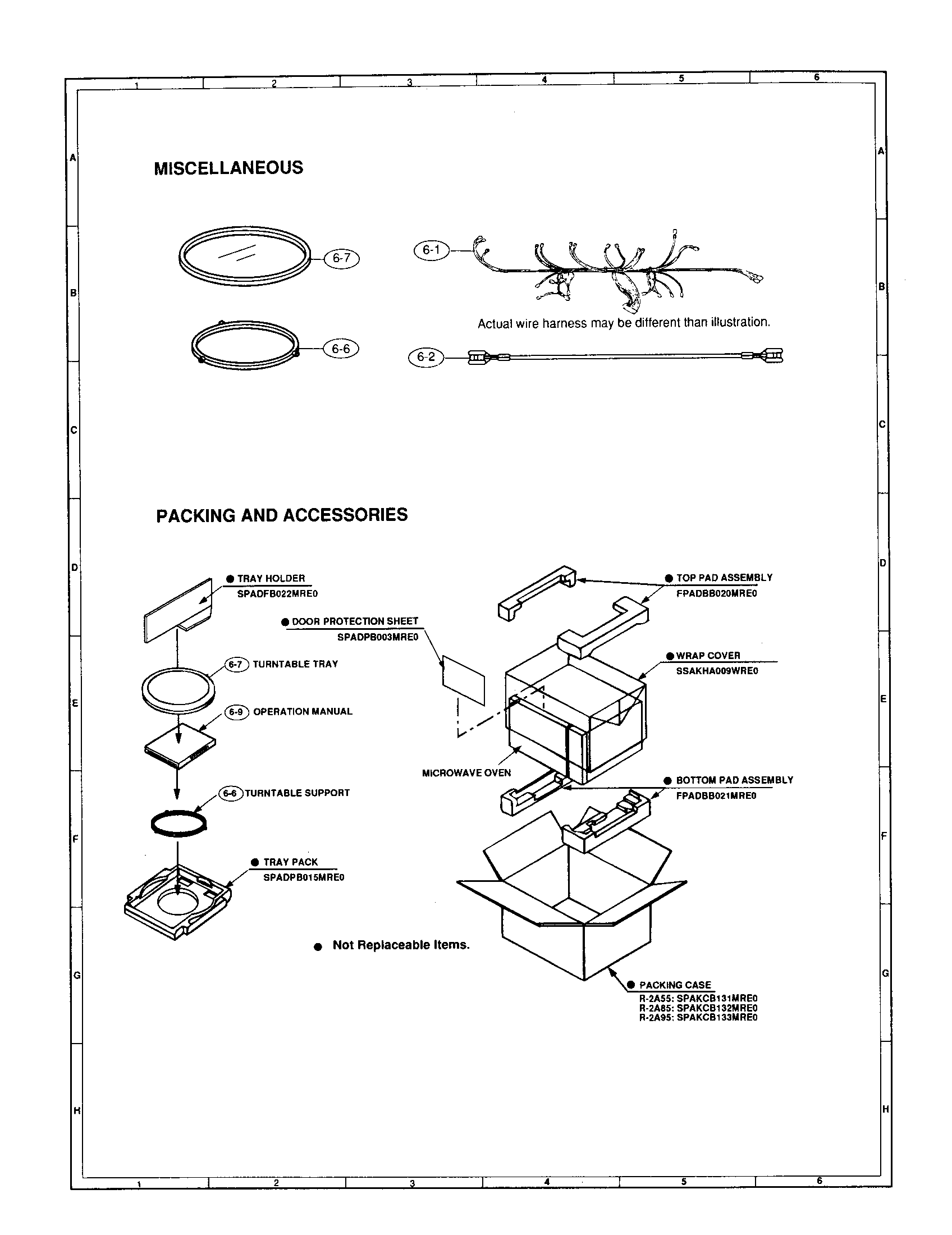 Sharp R-2A55 miscellaneous diagram