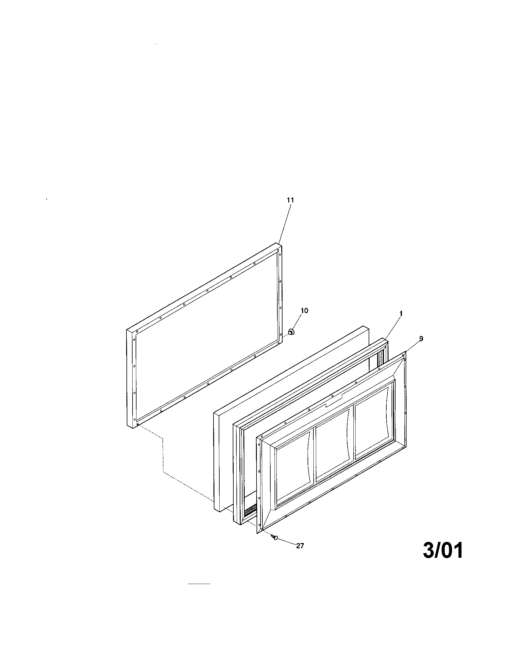 Kenmore 25319701991 door diagram