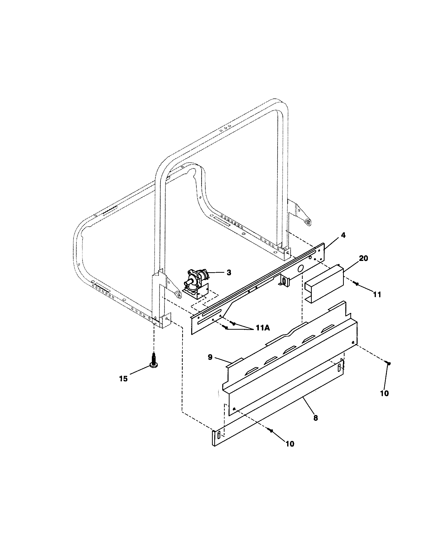 Kenmore 58714134100 frame/wrapper diagram