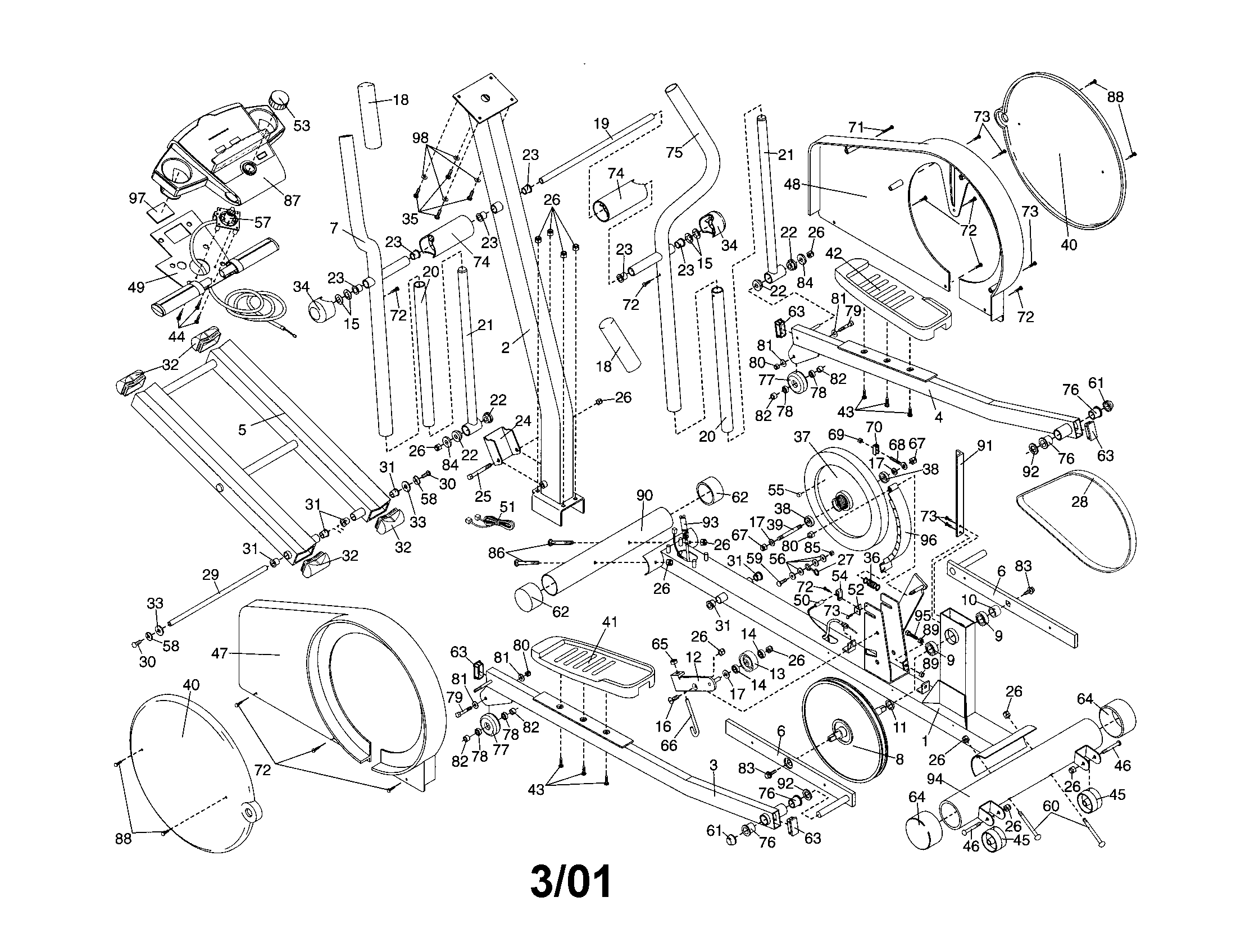 NordicTrack 831298940 frame diagram