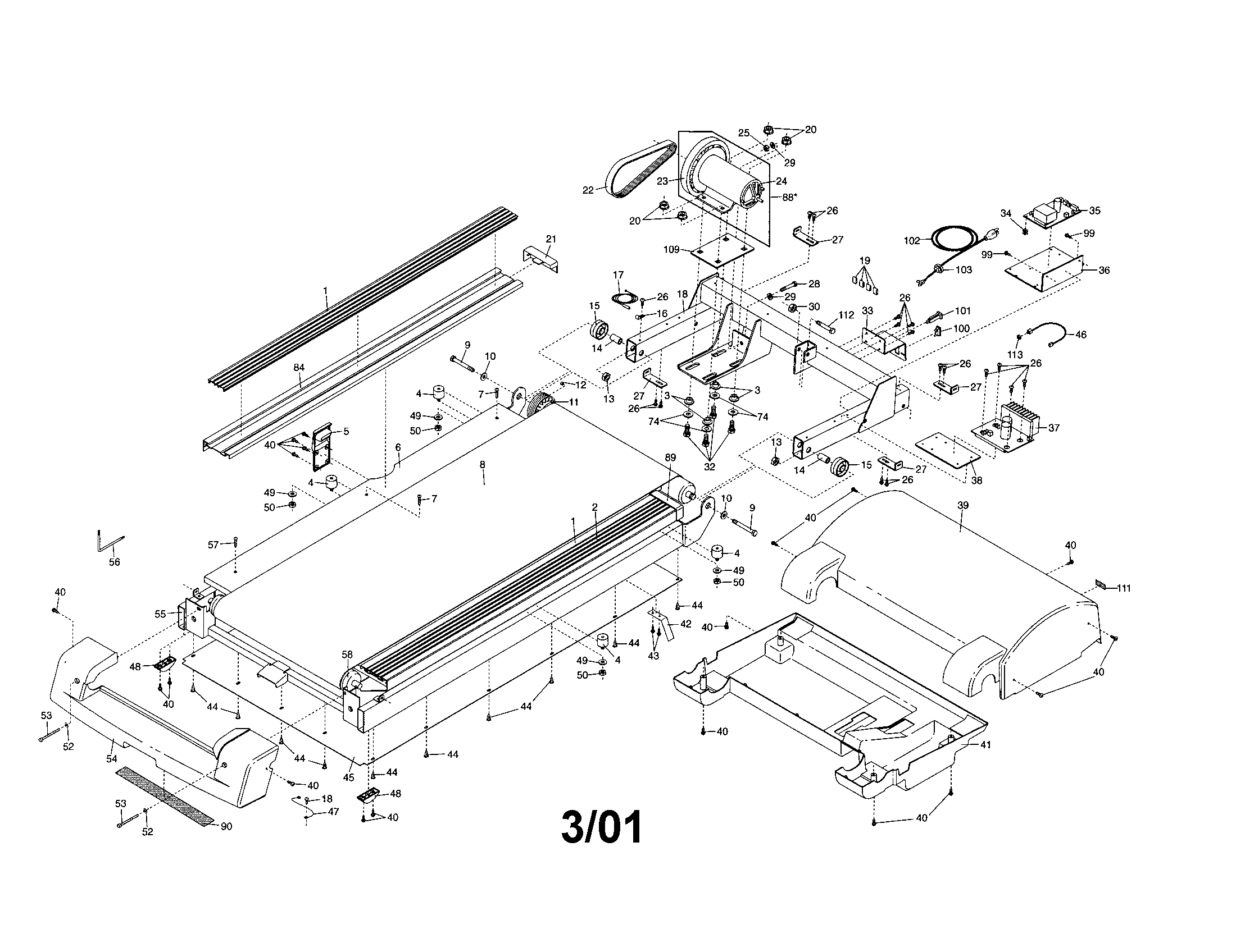 Image IMTL12900 walking belt diagram