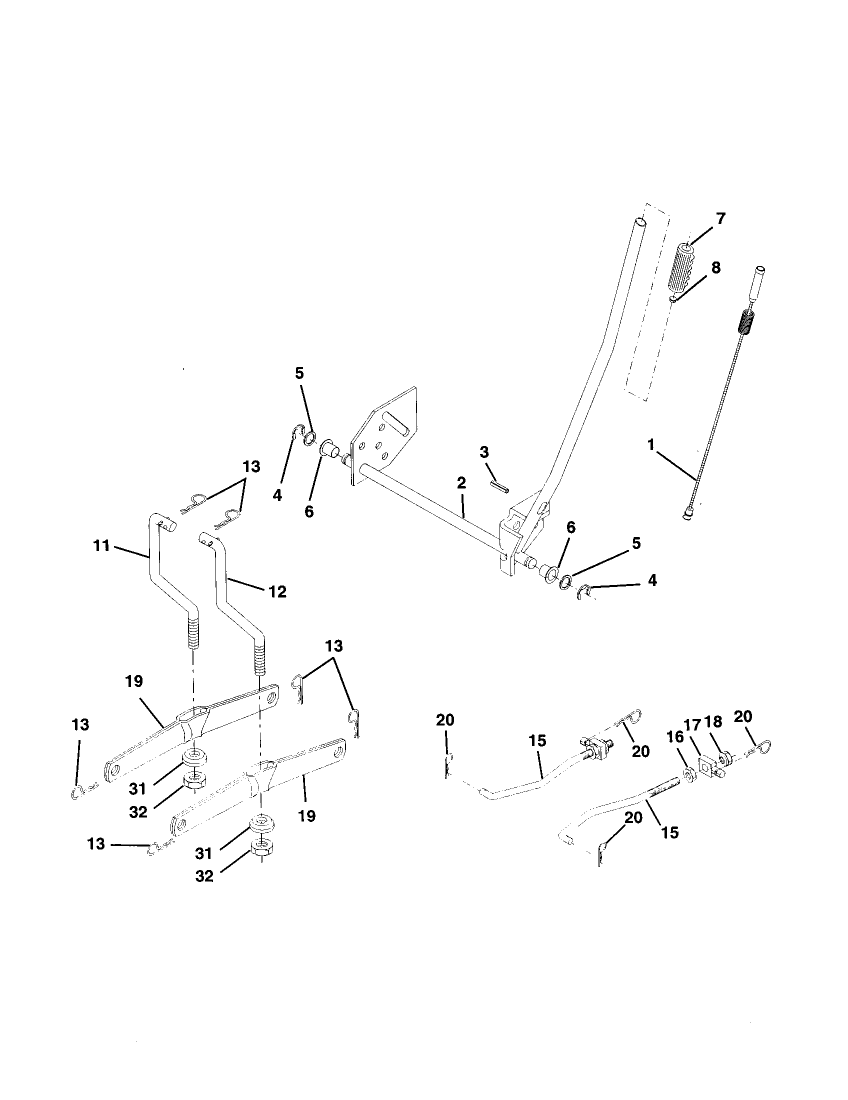 Craftsman 917250440 lift assembly diagram