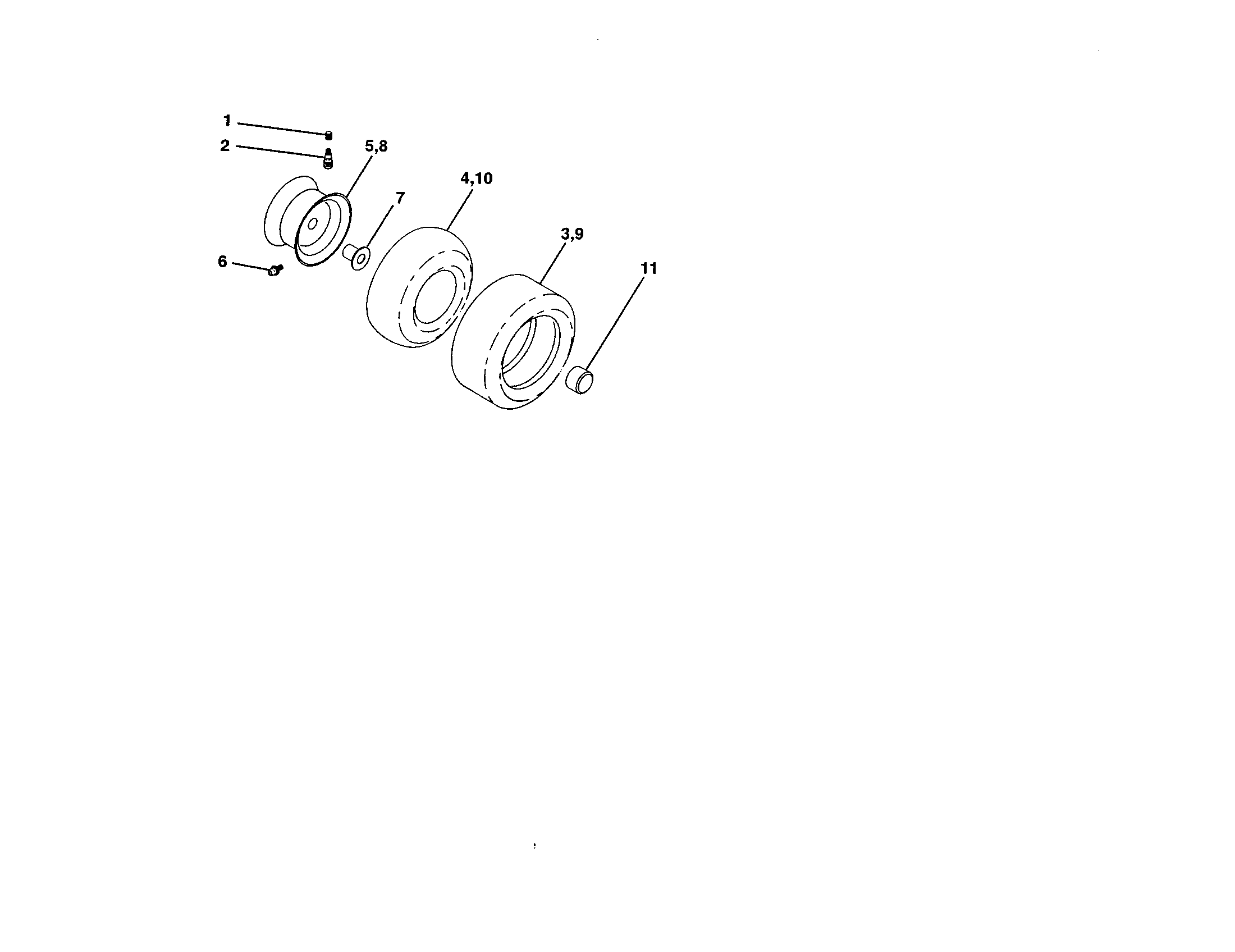Craftsman 917250440 wheels and tires diagram