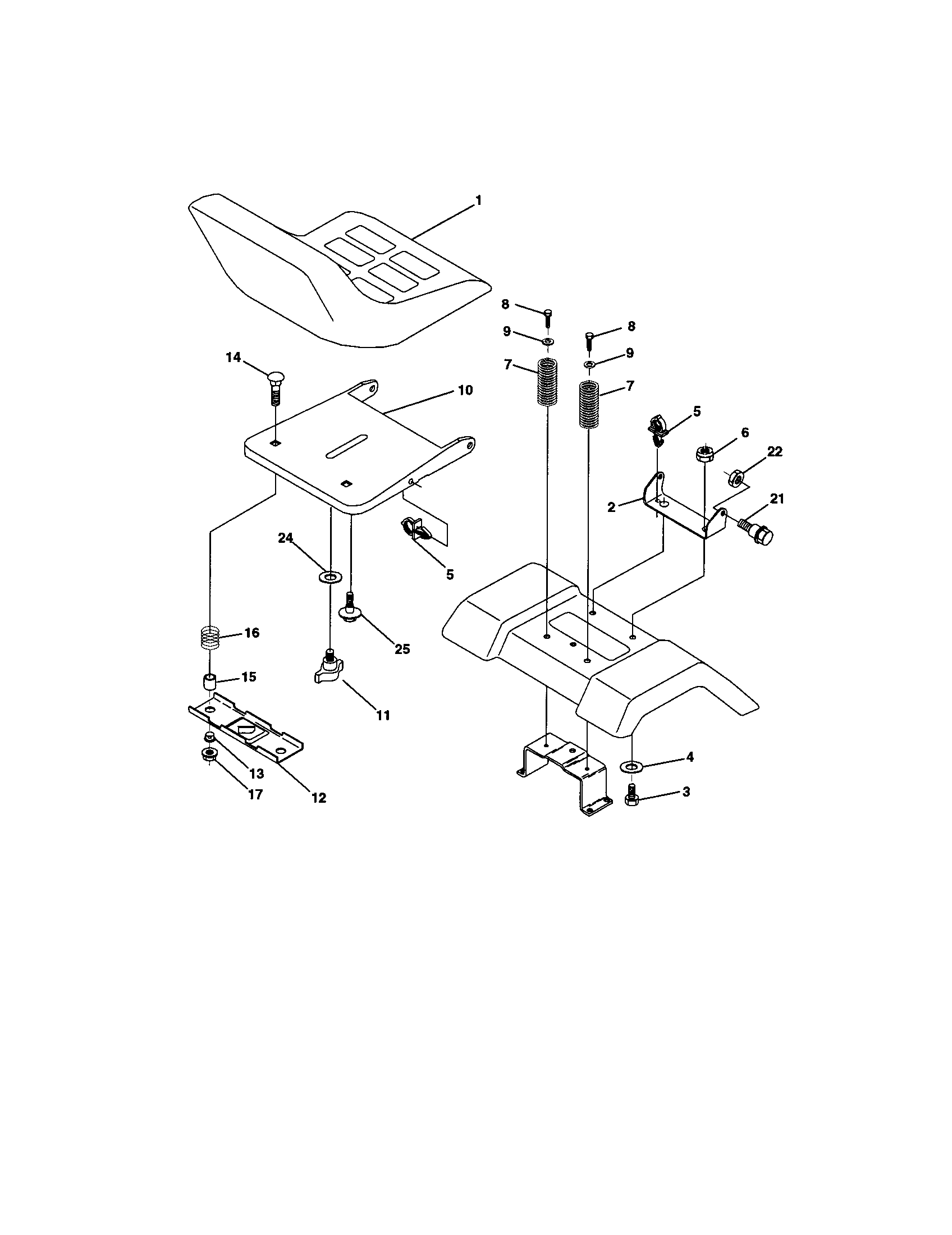 Craftsman 917272064 seat assembly diagram