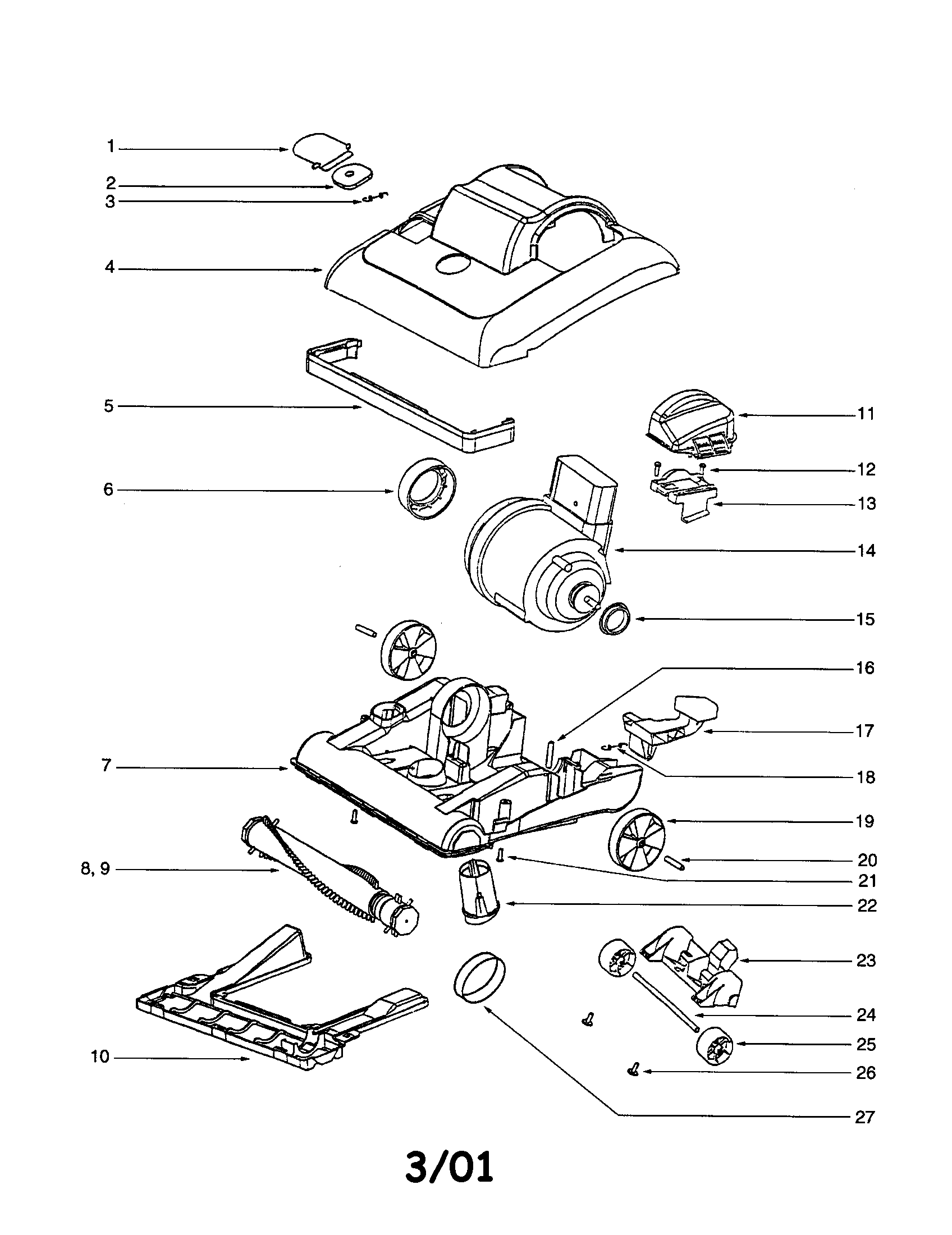 Eureka 7618AT hood diagram
