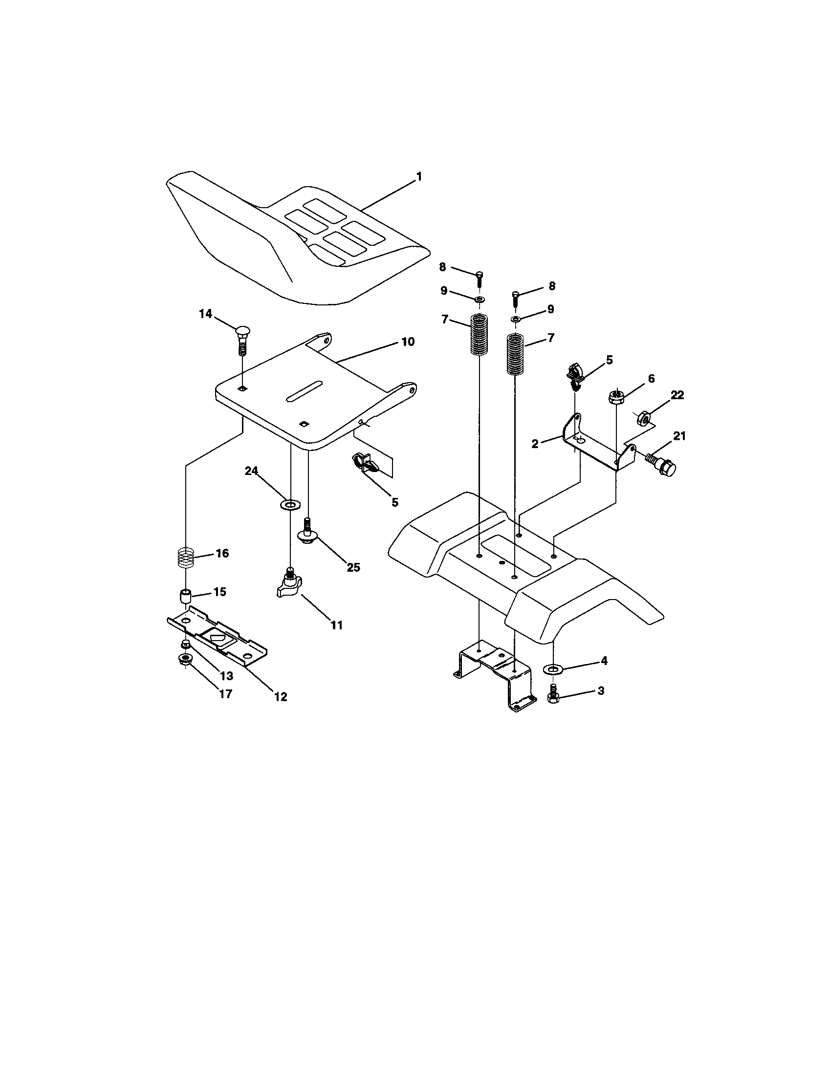Craftsman 917272065 seat assembly diagram