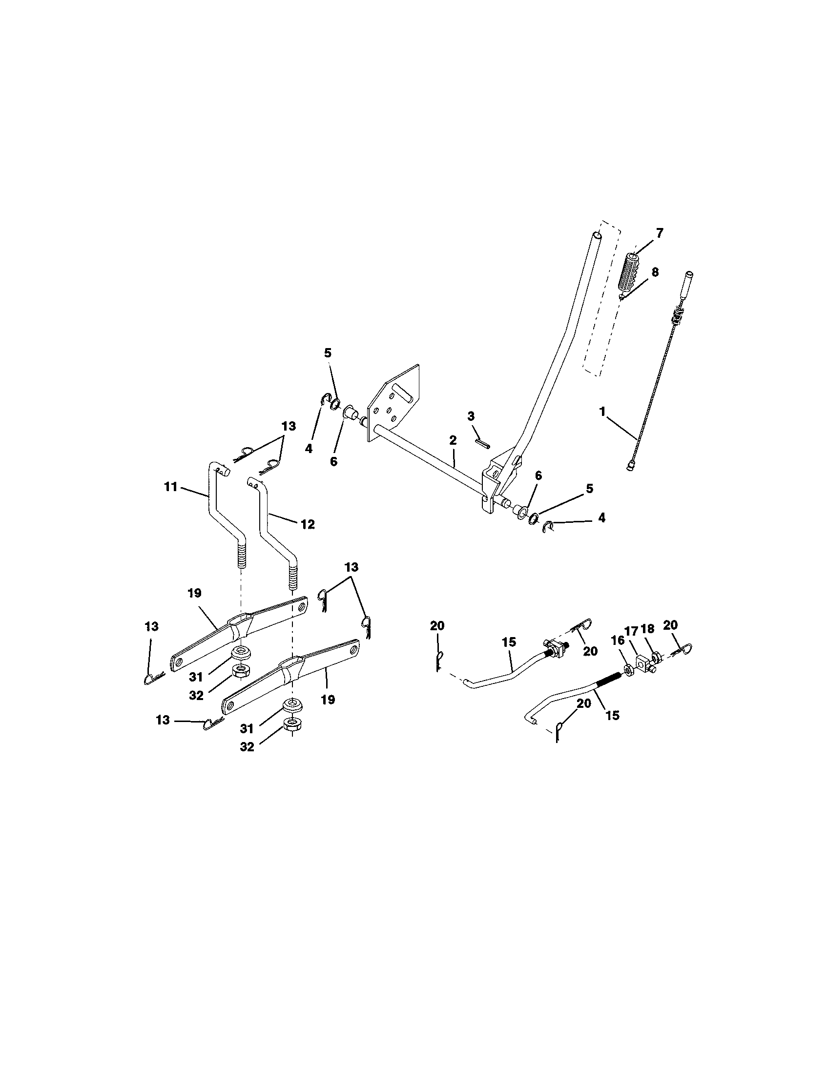 Craftsman 917272065 lift assembly diagram