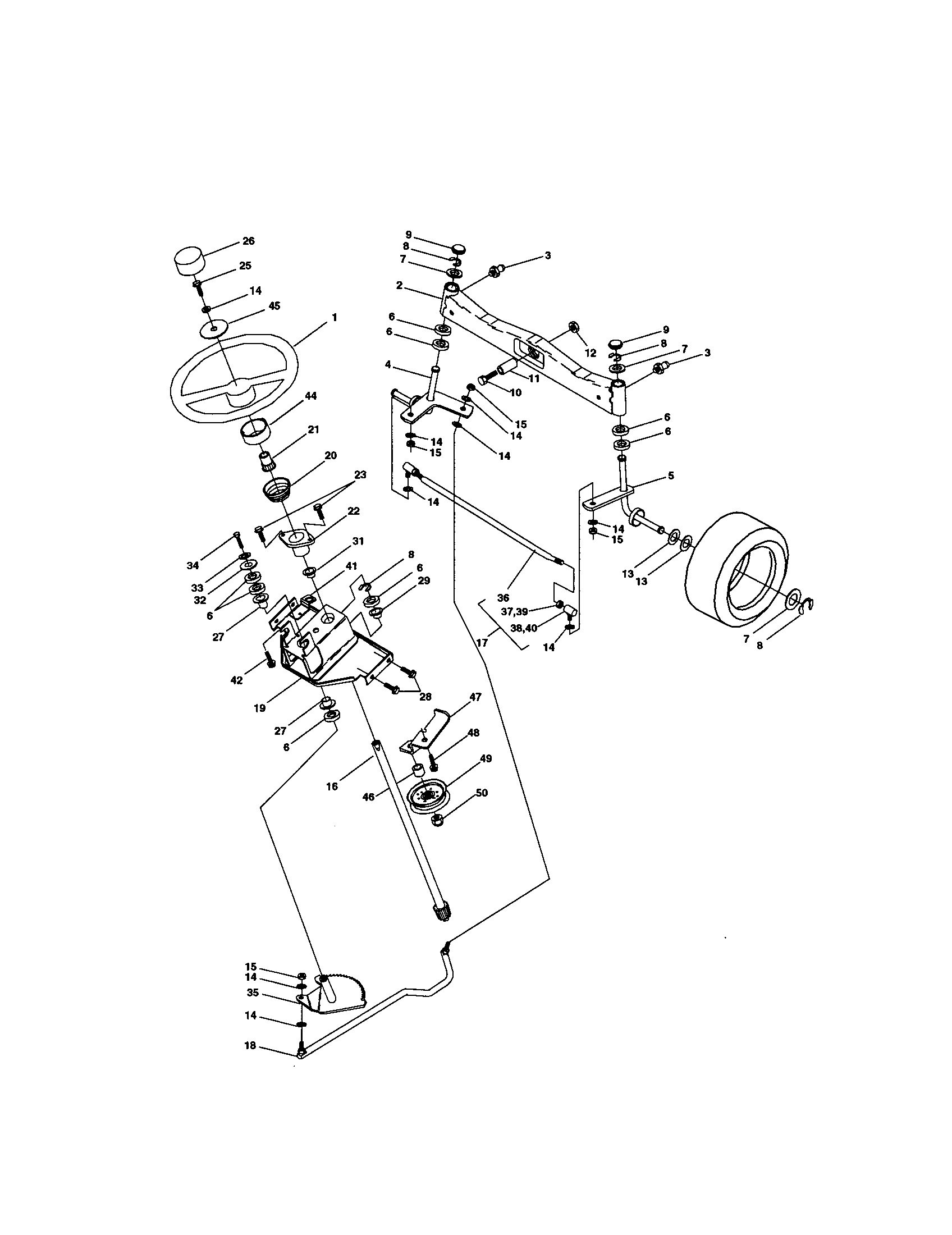 Craftsman 917275222 steering diagram