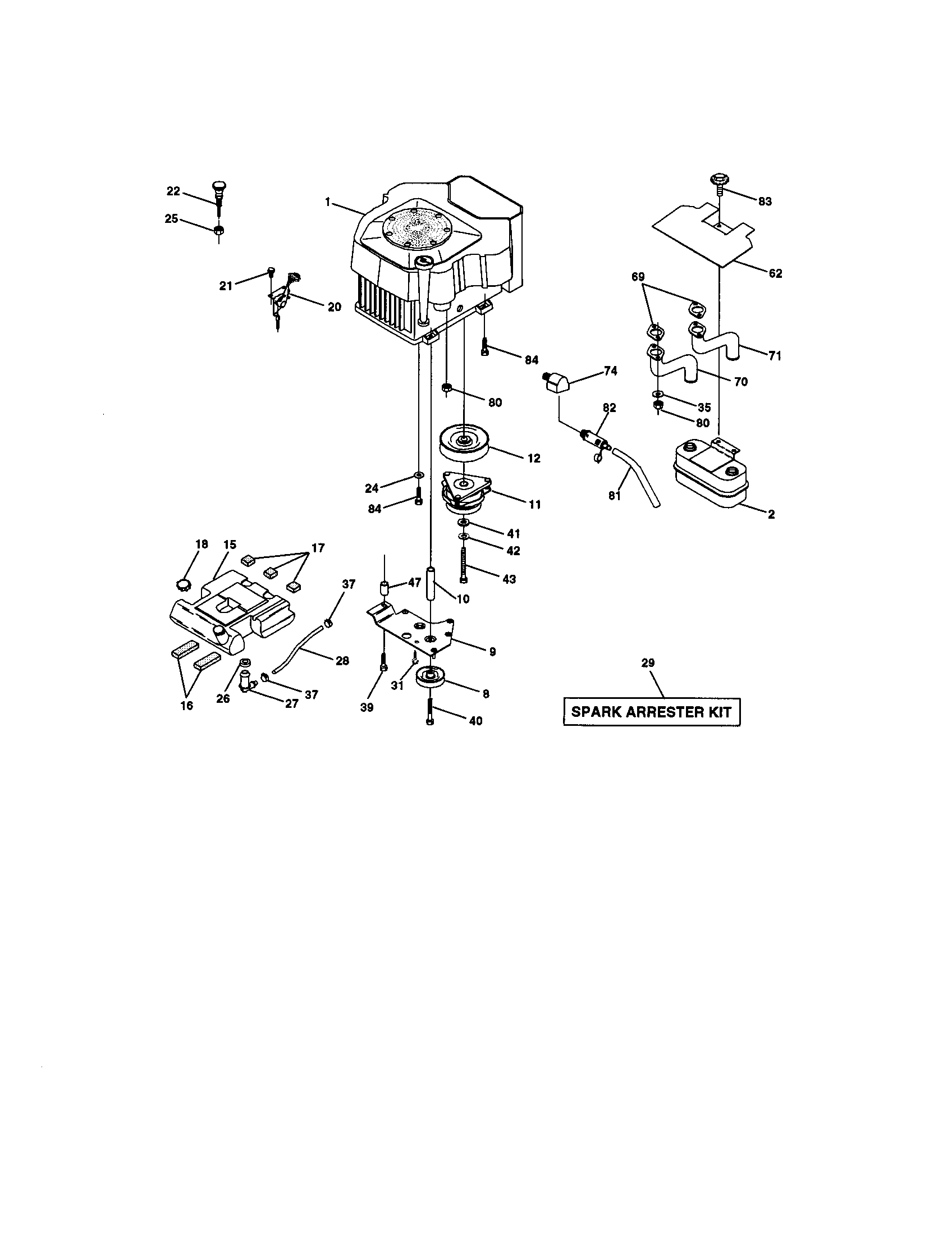 Craftsman 917275222 engine diagram