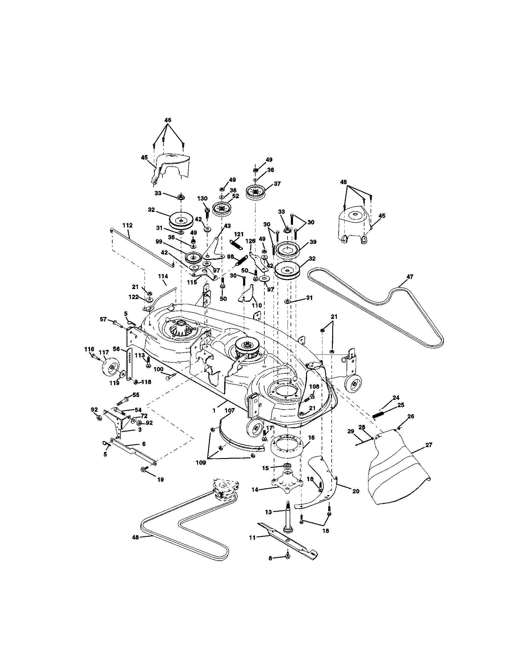 Craftsman 917275222 mower deck diagram
