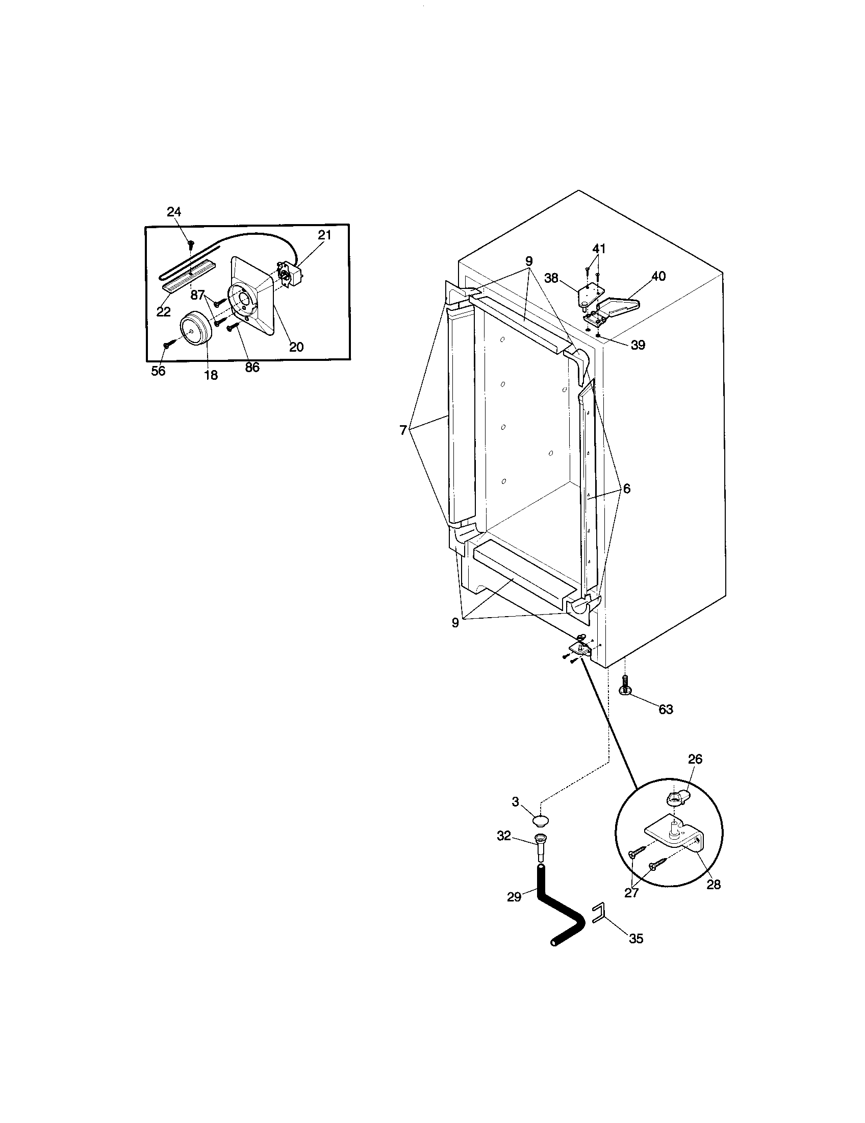 Kenmore 25320911002 cabinet diagram