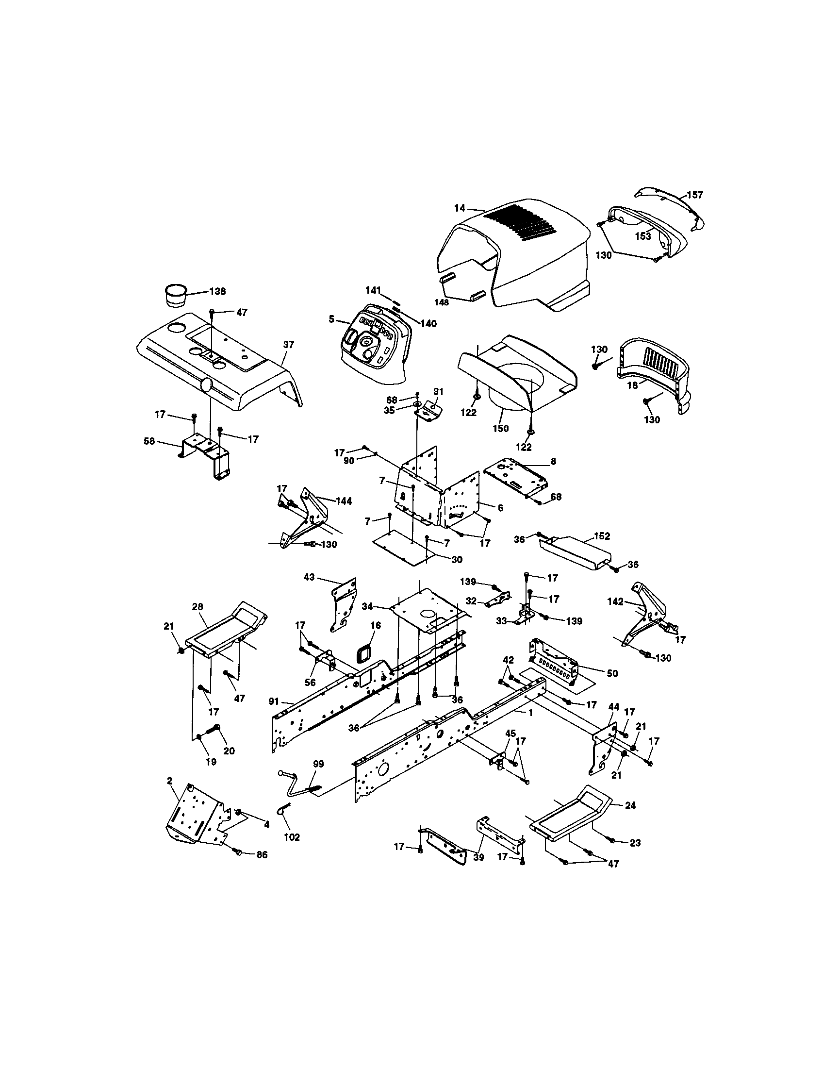 Craftsman 917275223 chassis and enclosures diagram