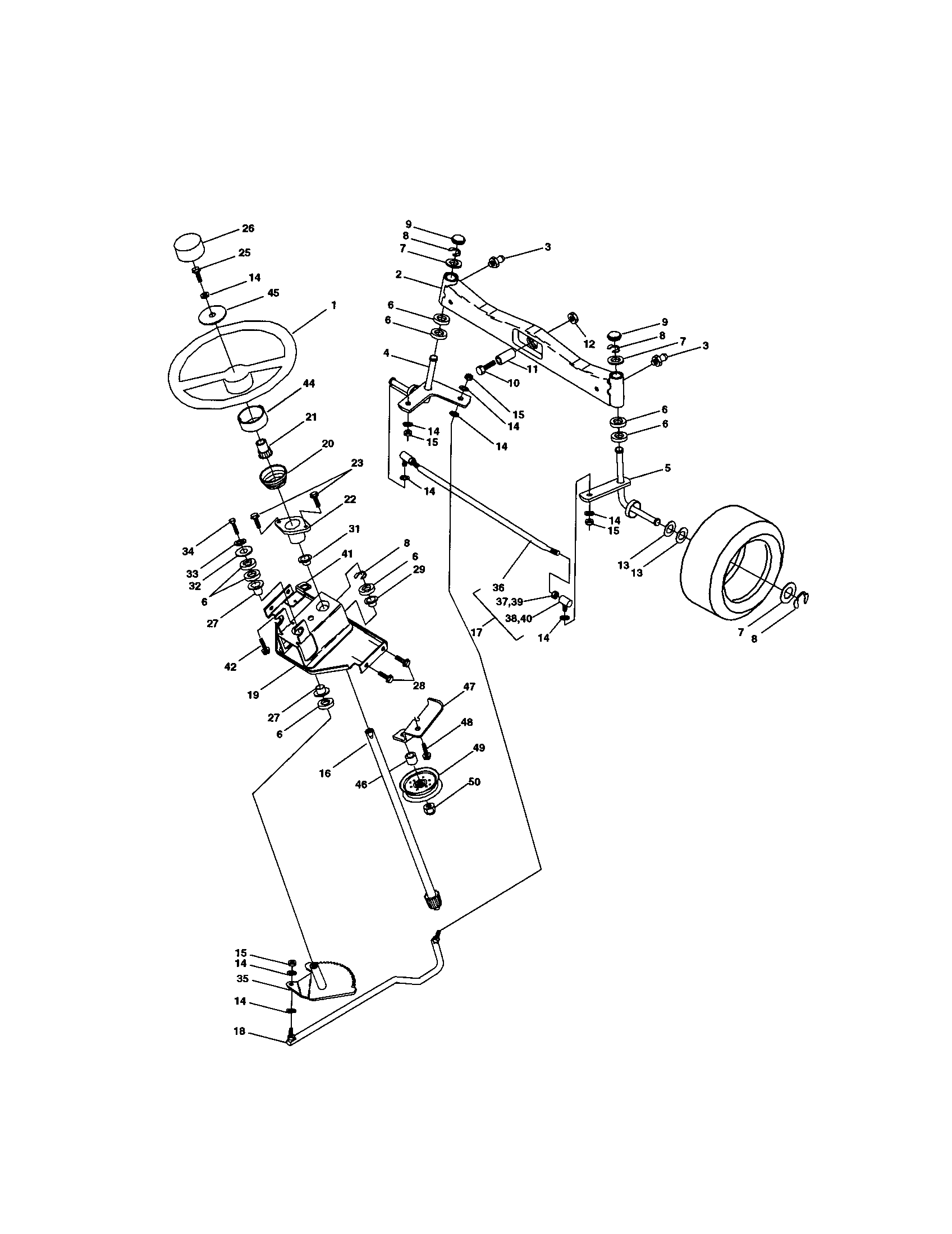 Craftsman 917275223 steering diagram
