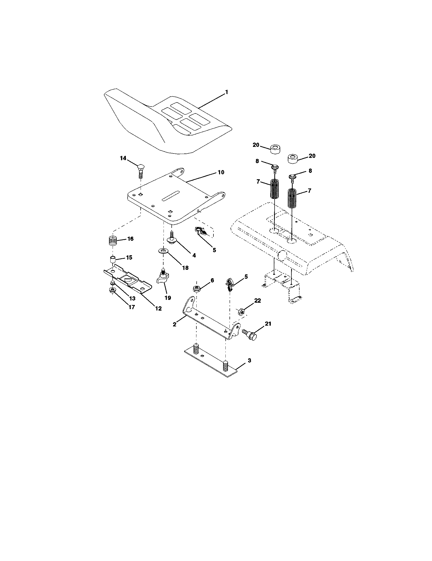 Craftsman 917275223 seat assembly diagram
