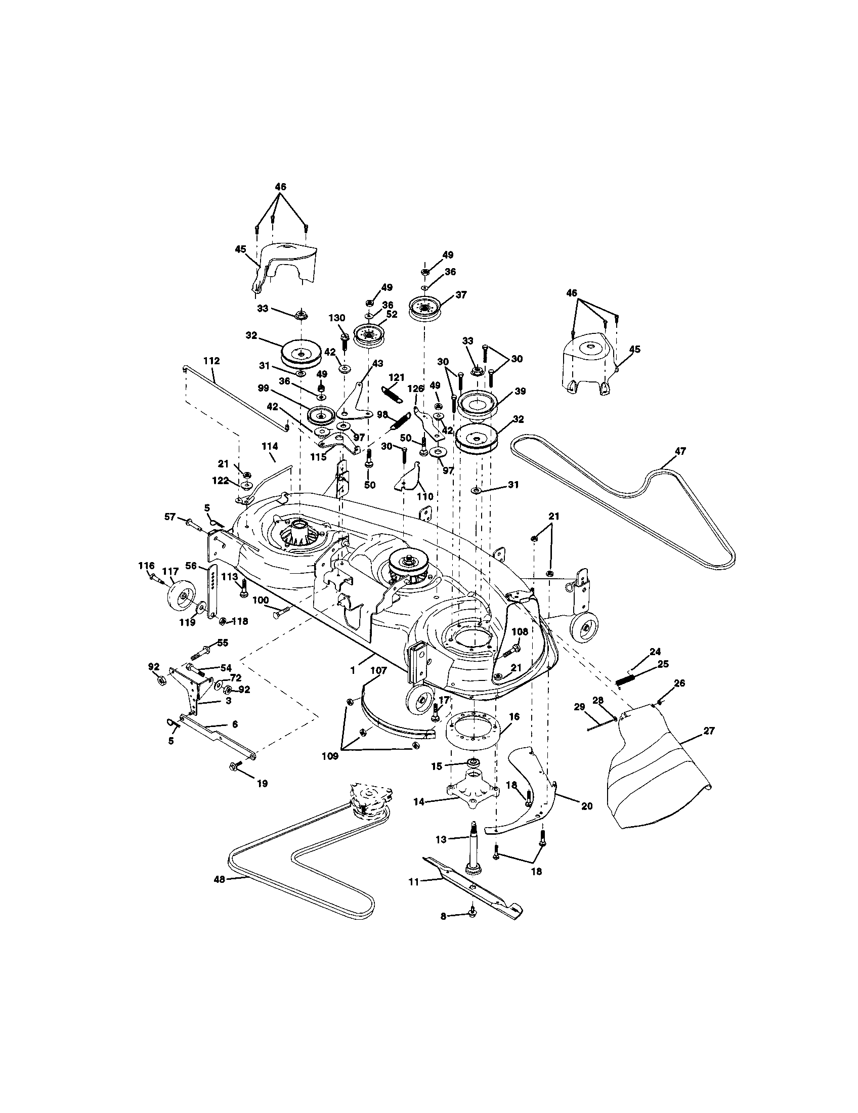 Craftsman 917275223 mower deck diagram