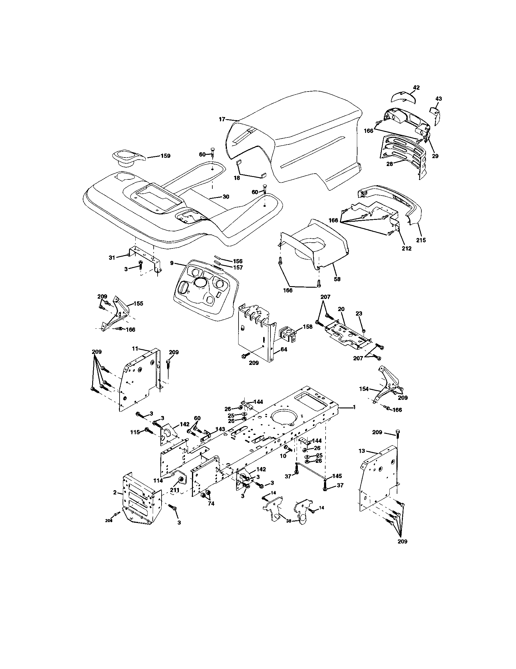 Craftsman 917272231 chassis and enclosures diagram