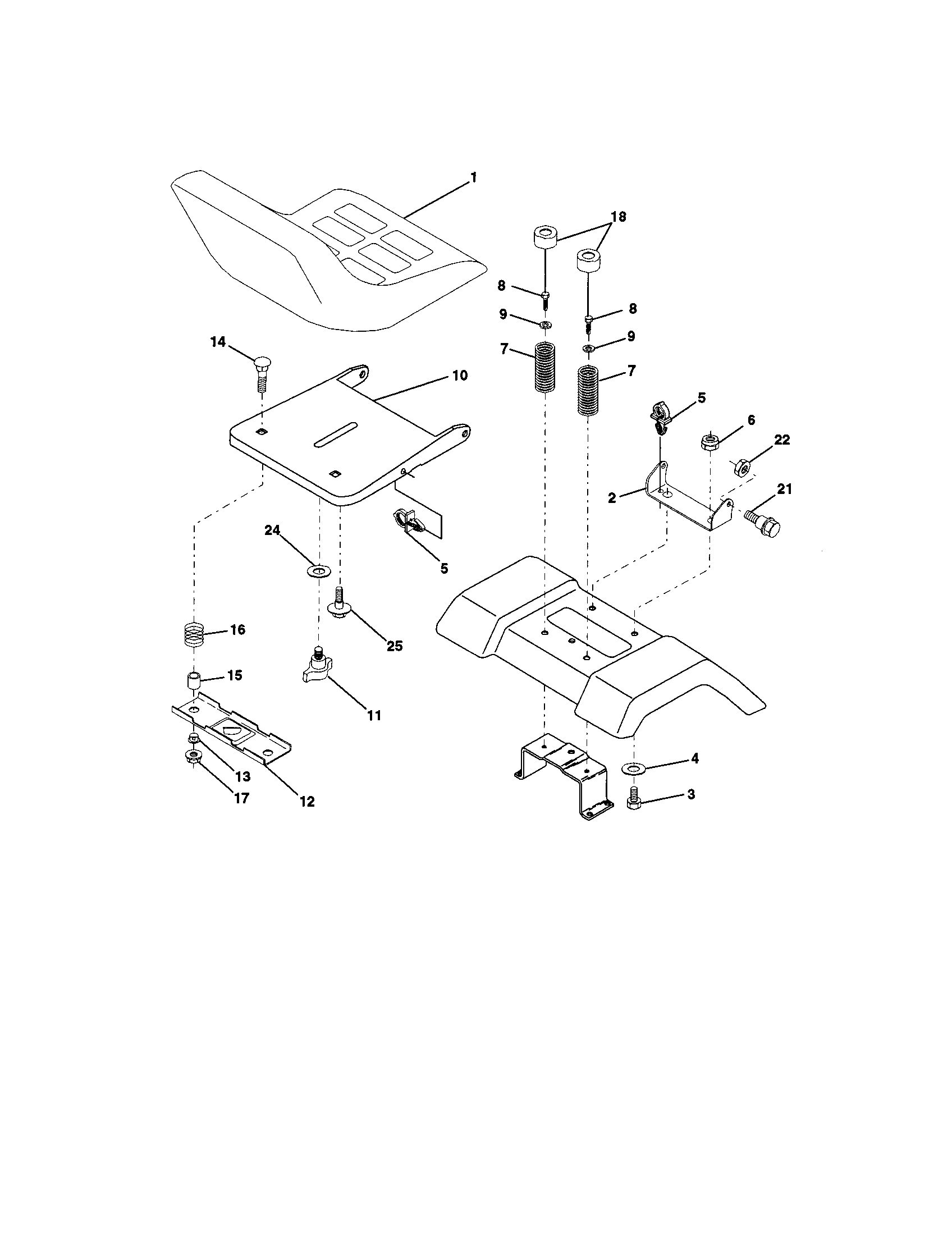 Craftsman 917272231 seat assembly diagram