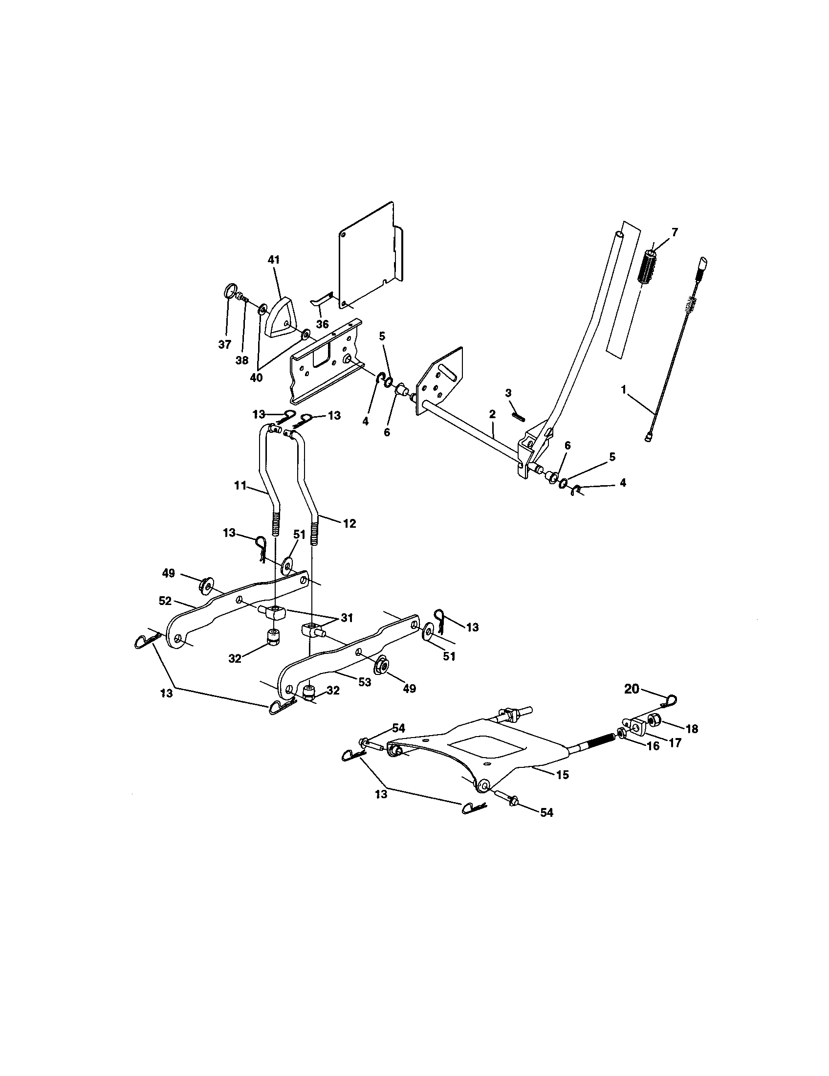 Craftsman 917272231 lift assembly diagram