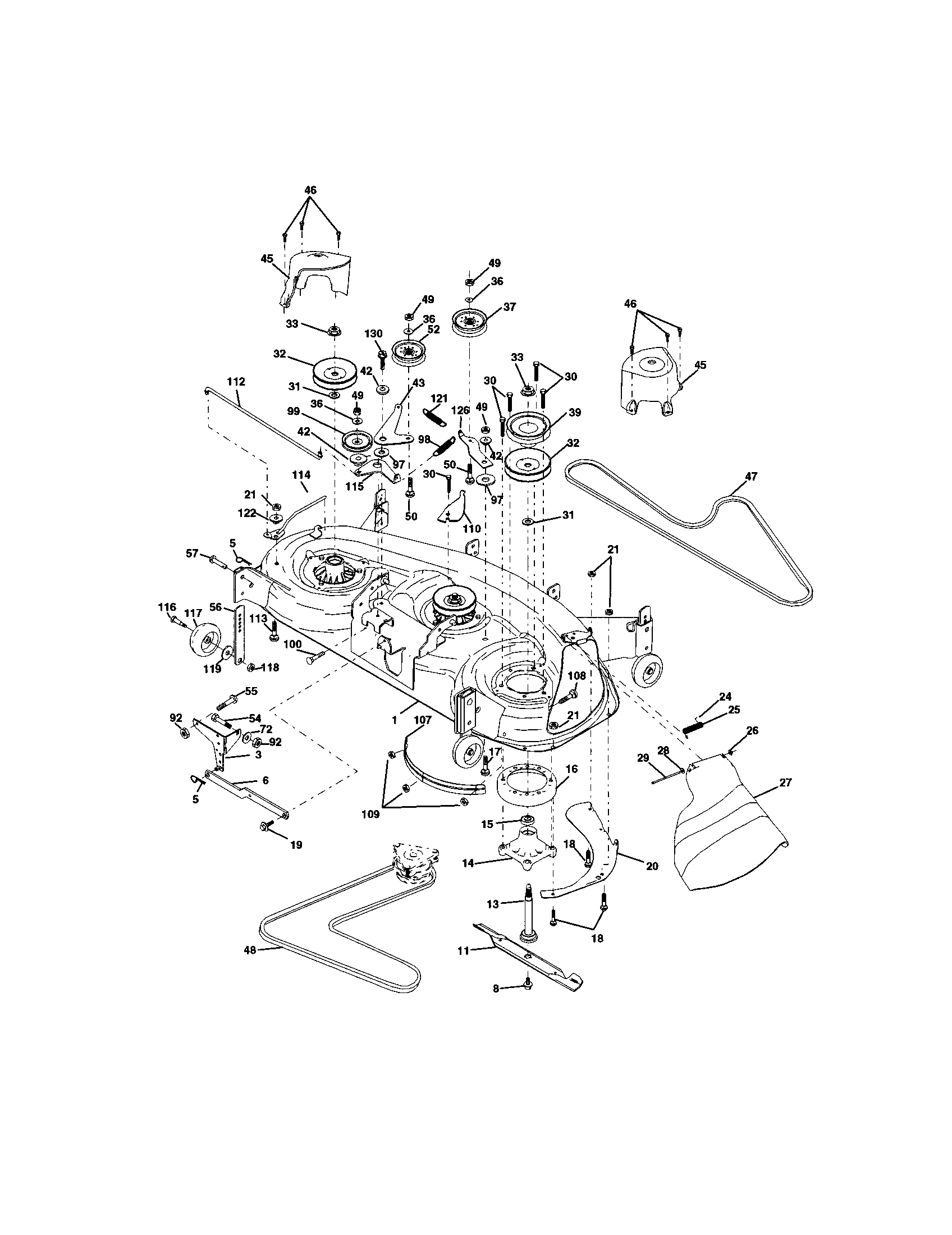 Craftsman 917272231 mower deck diagram