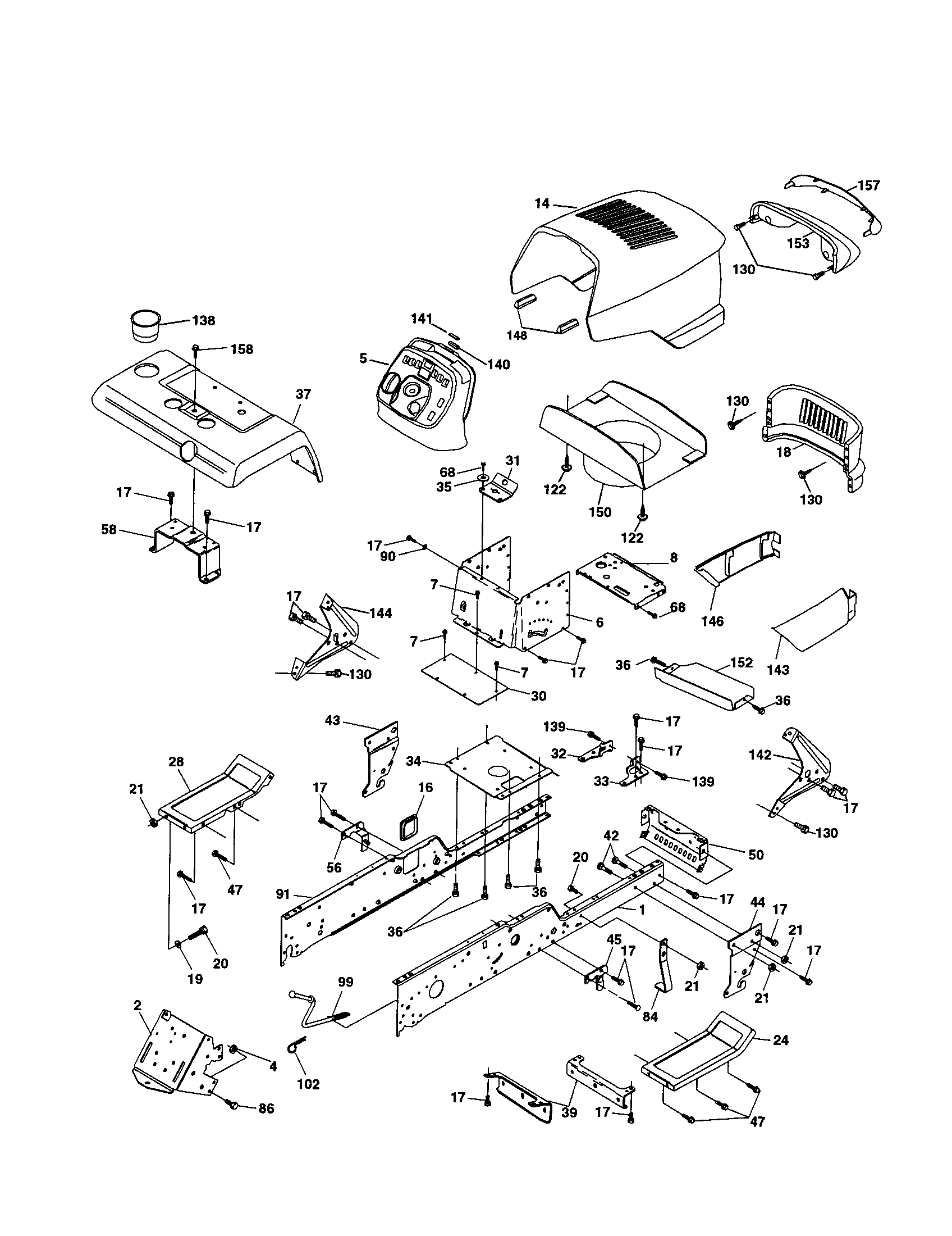Craftsman 917279983 chassis and enclosures diagram