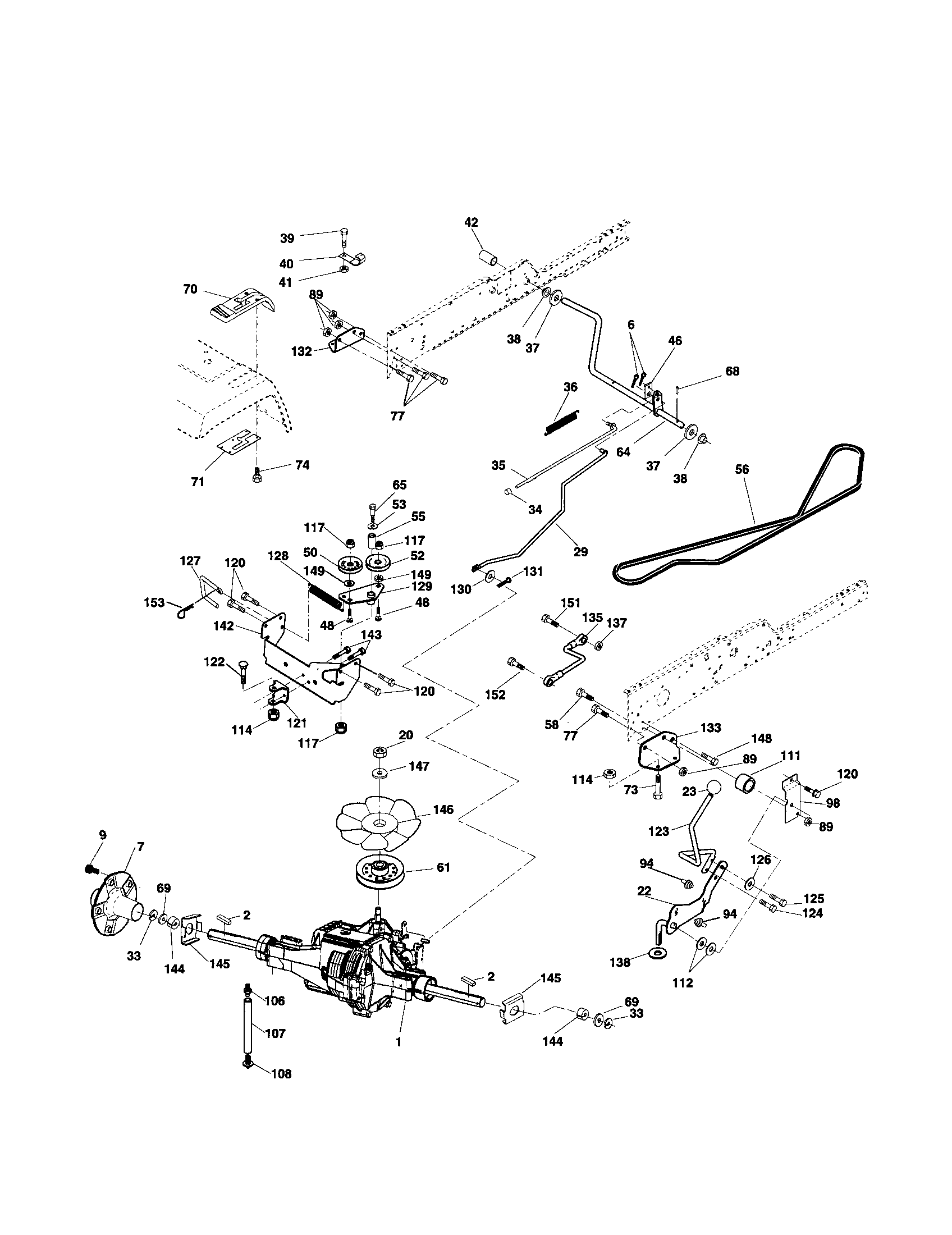 Craftsman 917279983 ground drive diagram