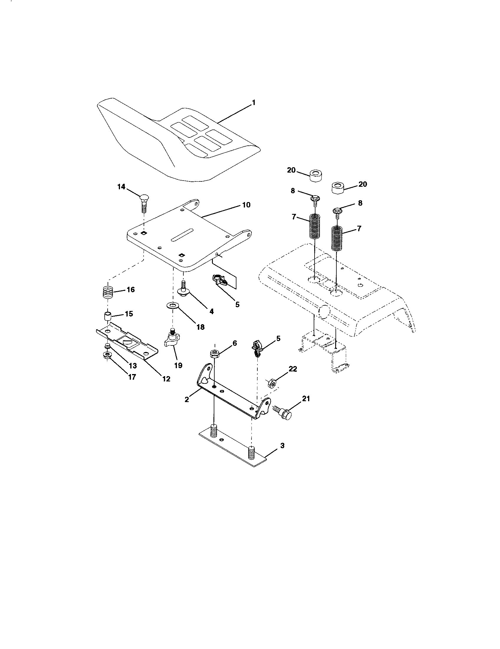 Craftsman 917279983 seat assembly diagram