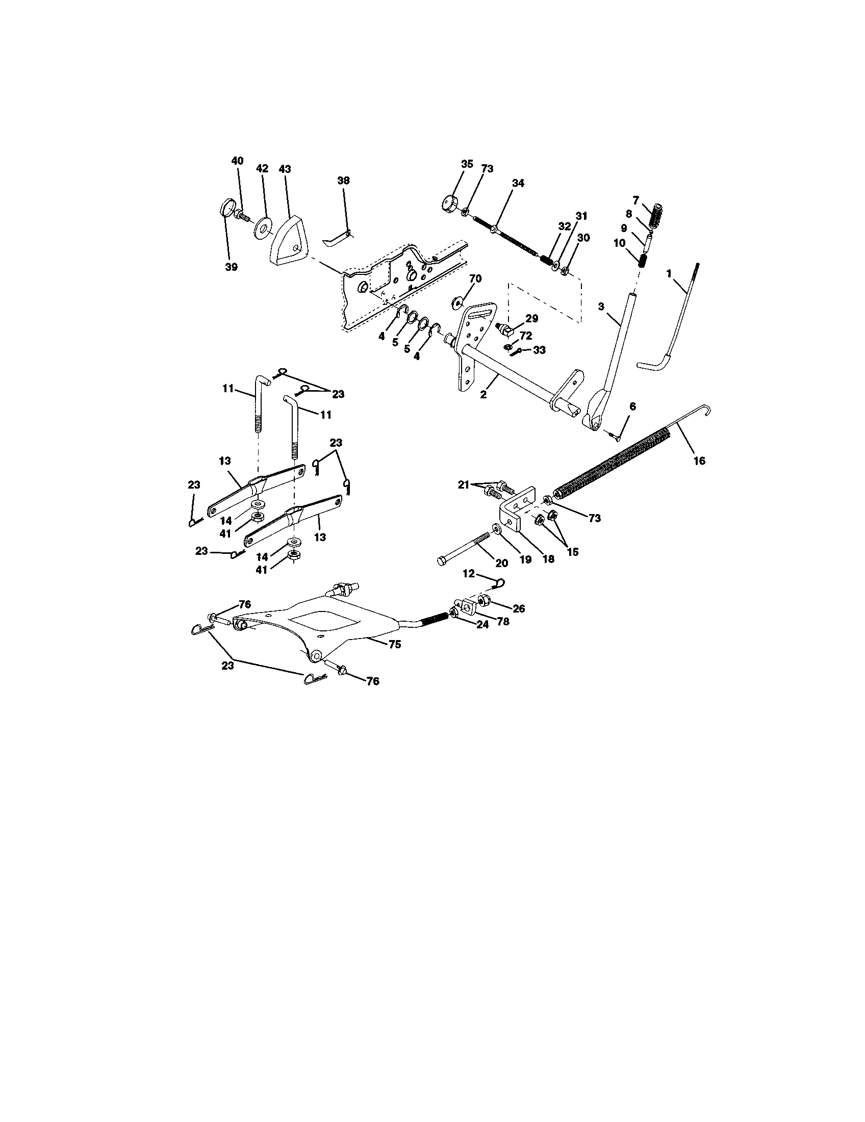 Craftsman 917279983 lift assembly diagram