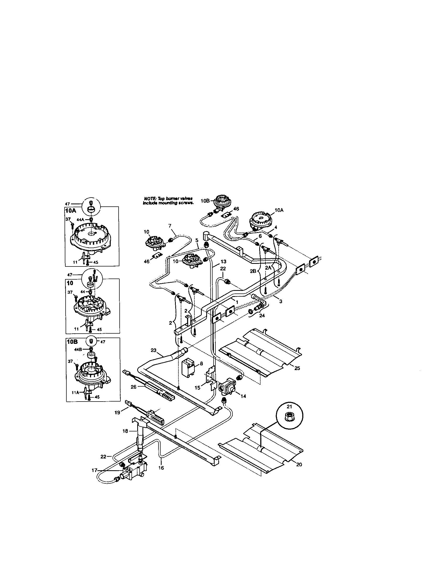 Kenmore 79075658002 burner diagram