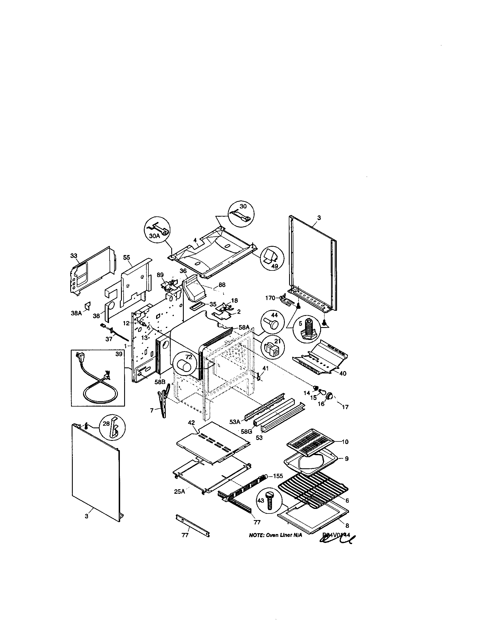 Kenmore 79075658002 body diagram
