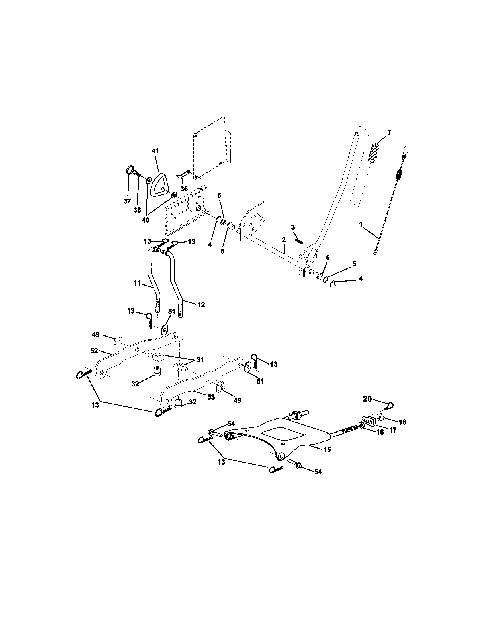 Craftsman 917272230 lift assembly diagram