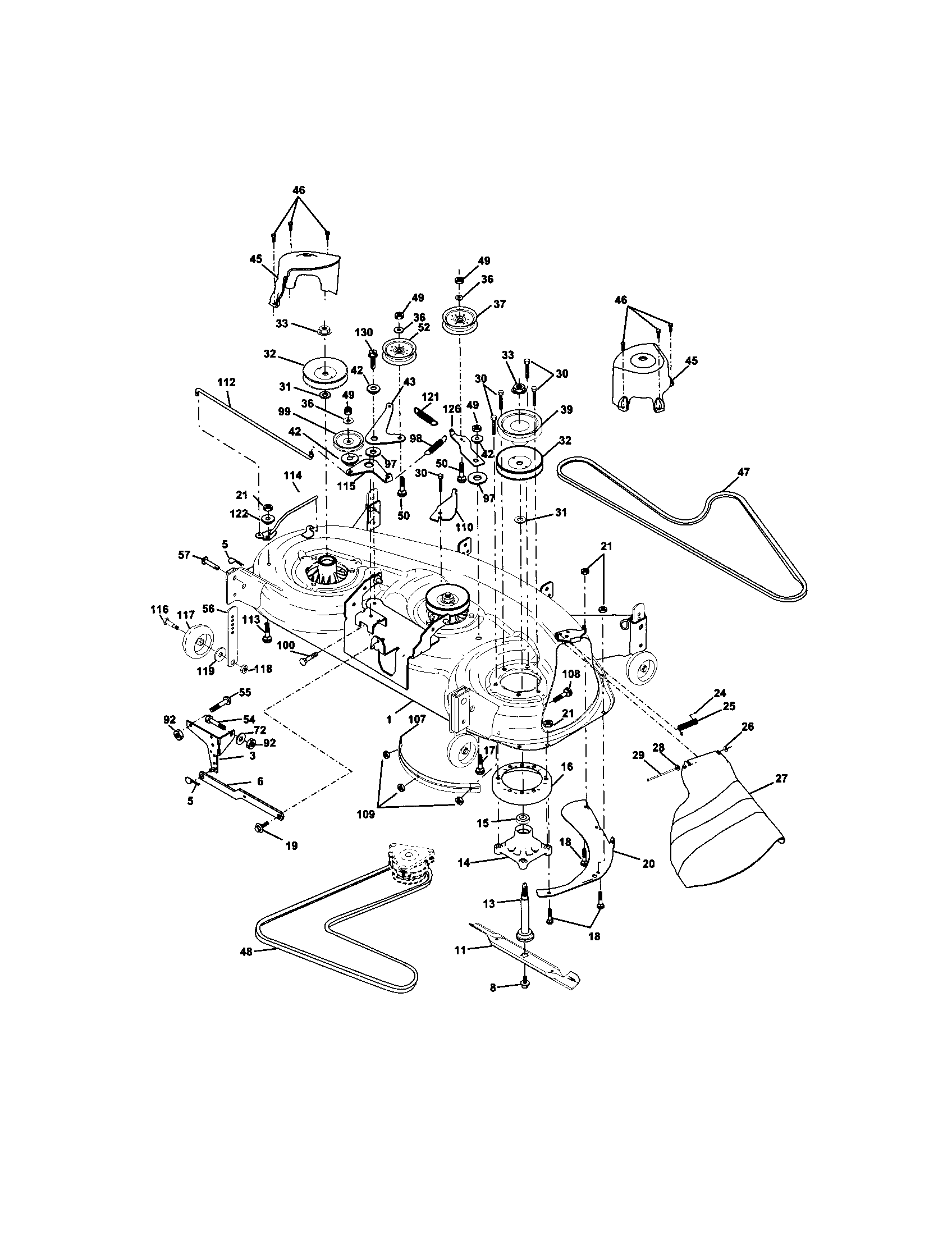 Craftsman 917272230 mower deck diagram