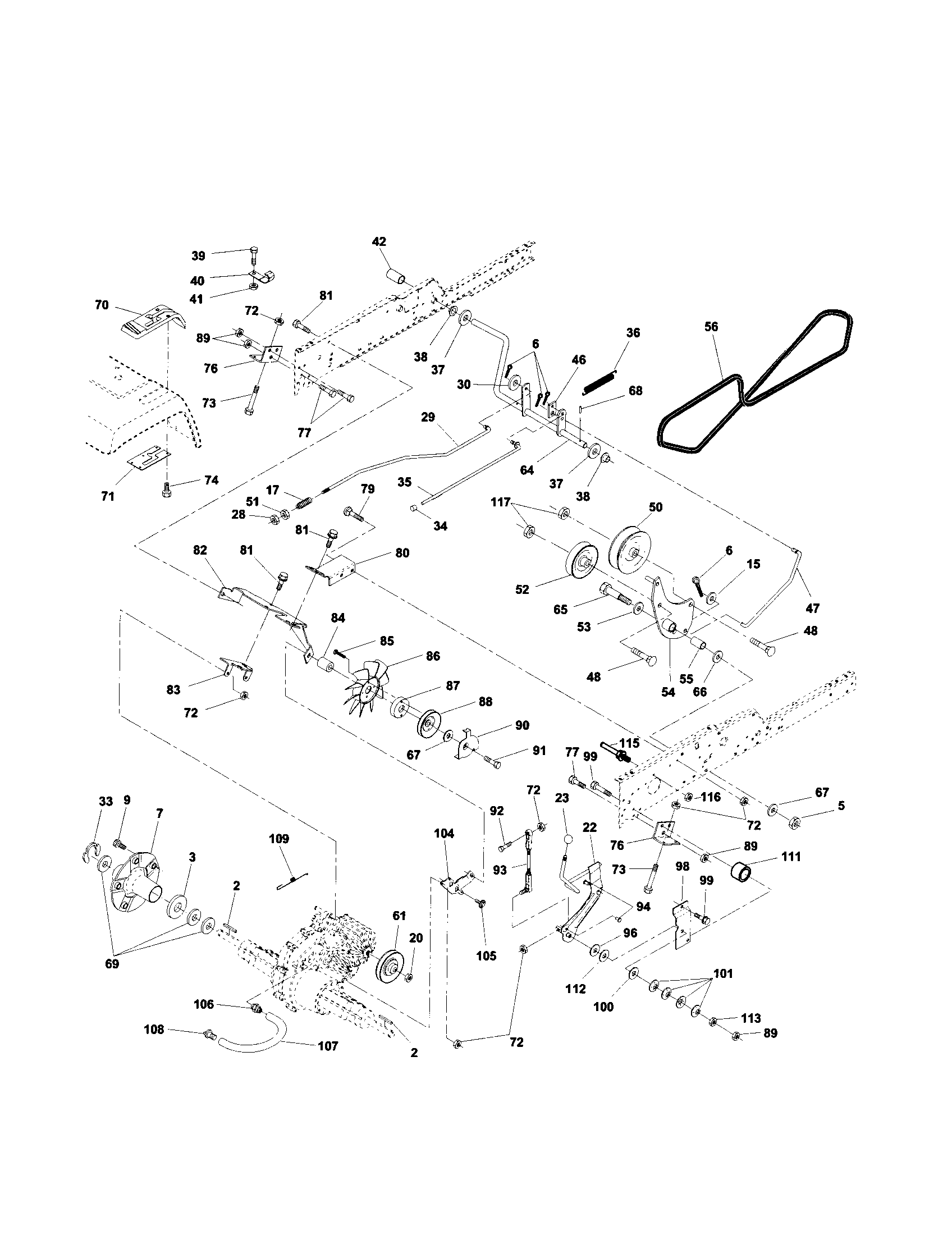Craftsman 917279982 ground drive diagram