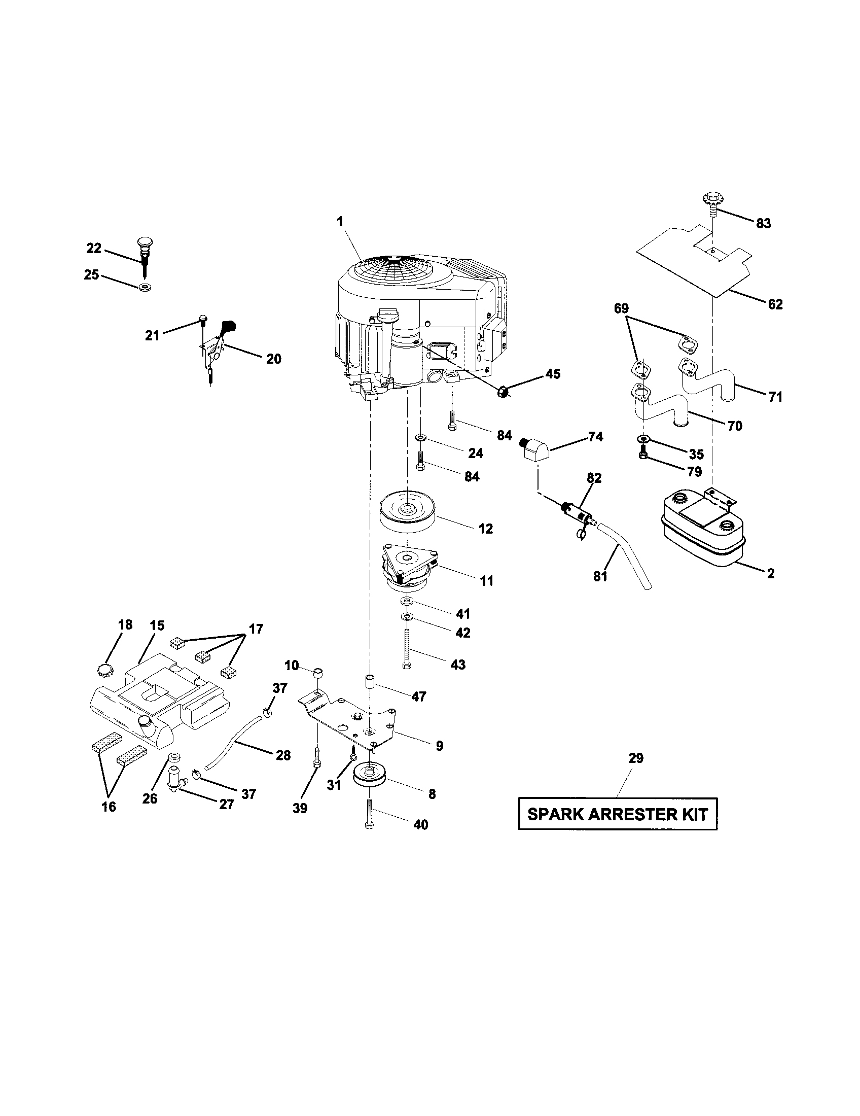 Craftsman 917279982 engine diagram