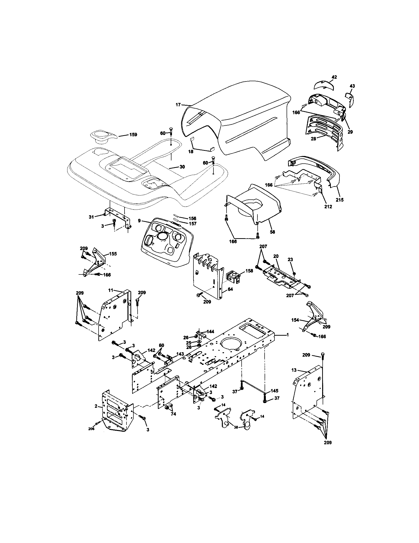 Craftsman 917272241 chassis and enclosures diagram