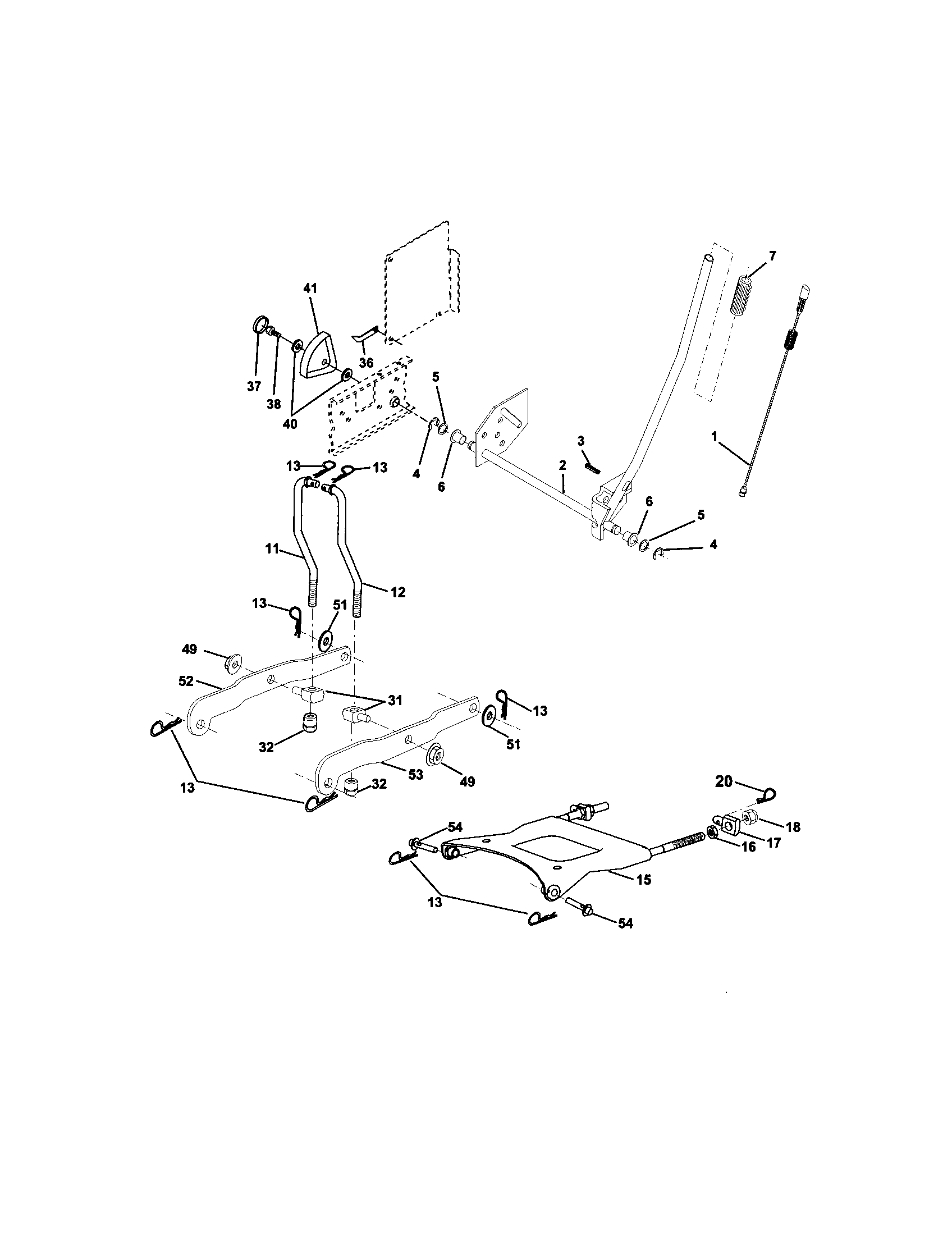 Craftsman 917272241 lift assembly diagram