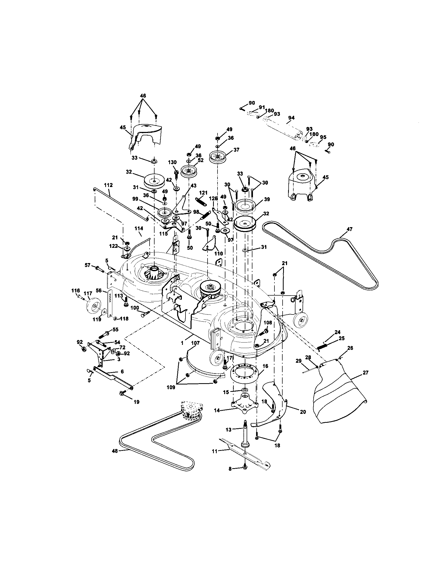 Craftsman 917272241 mower deck diagram