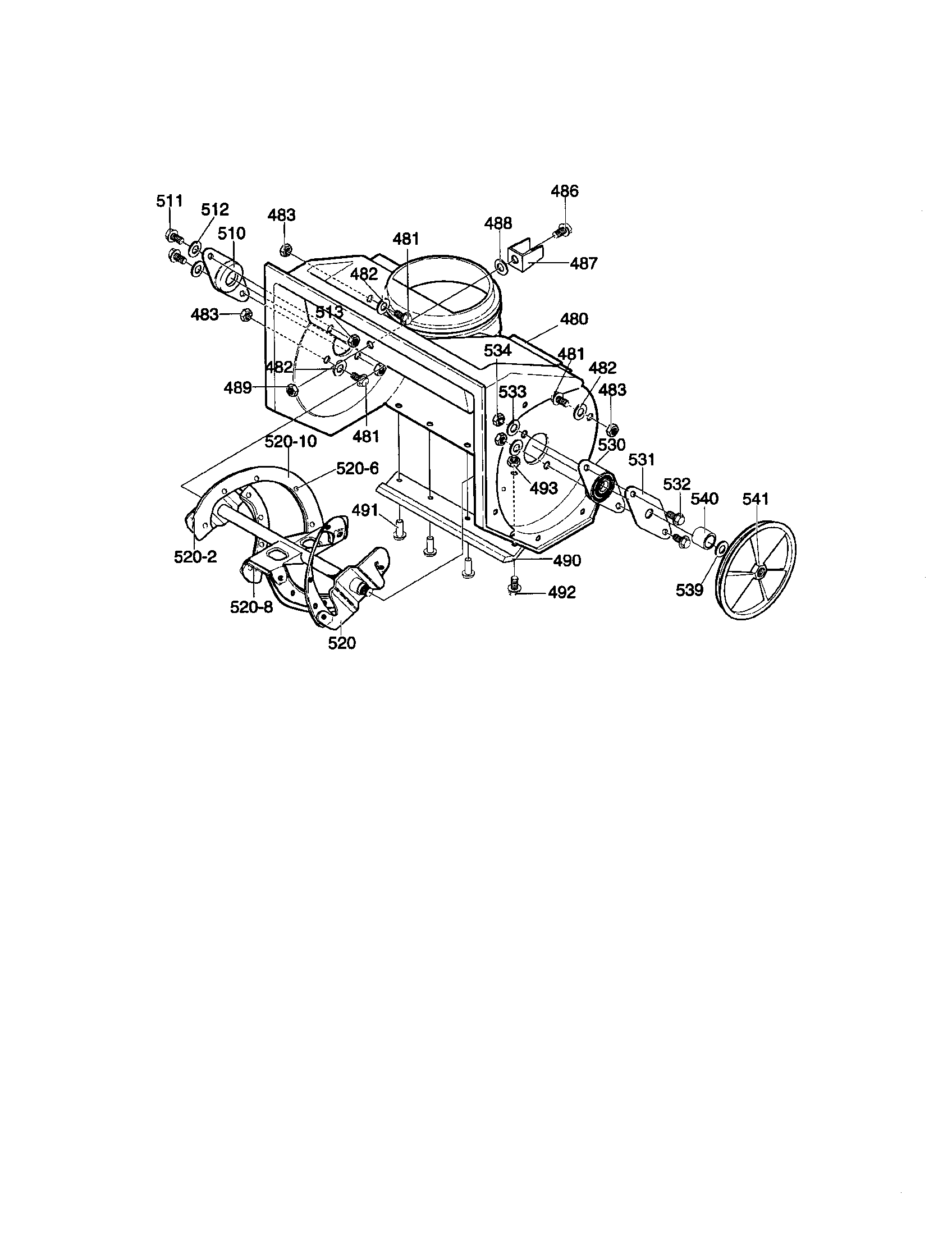Craftsman 536882092 auger housing assembly diagram