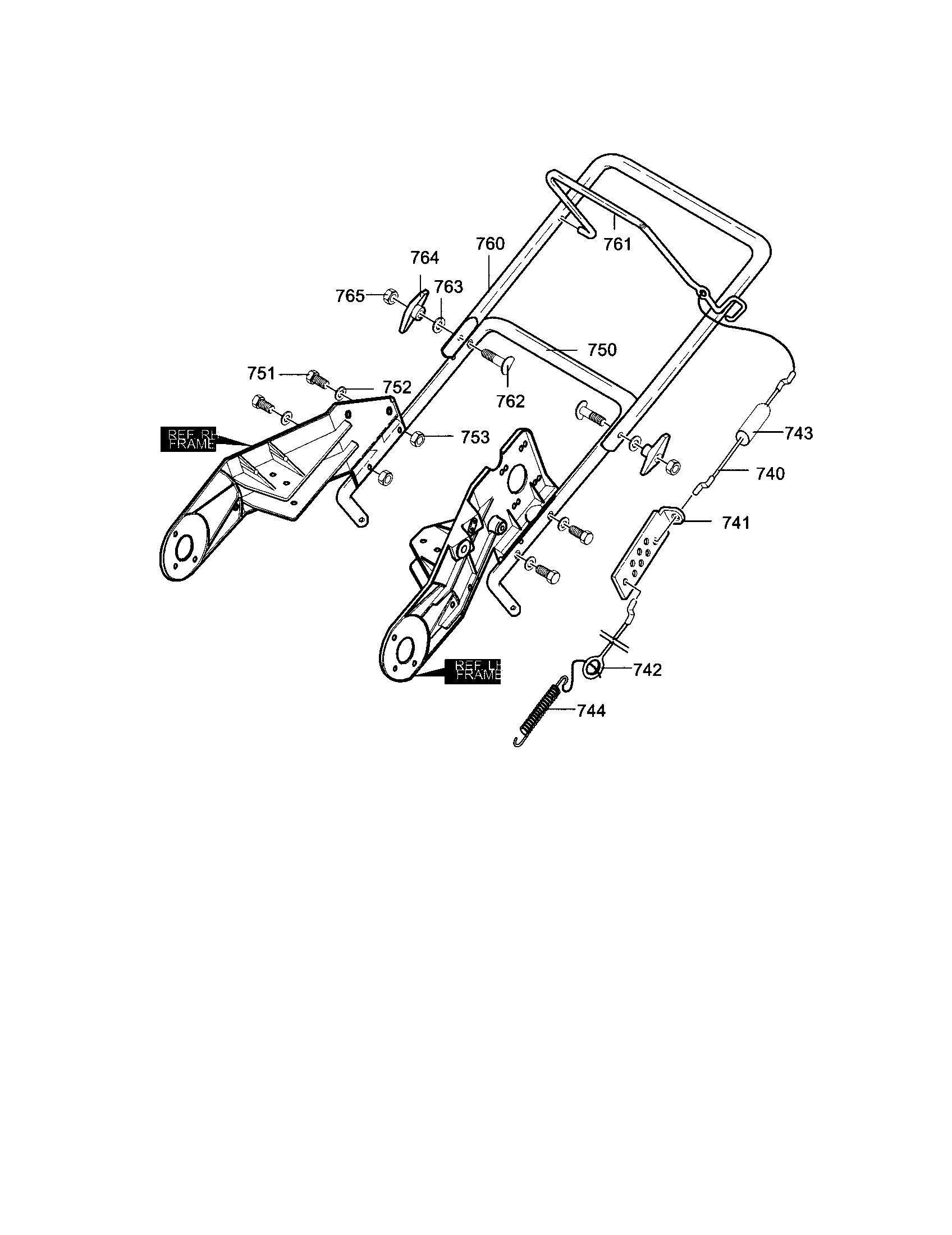 Craftsman 536885212 handle assembly diagram