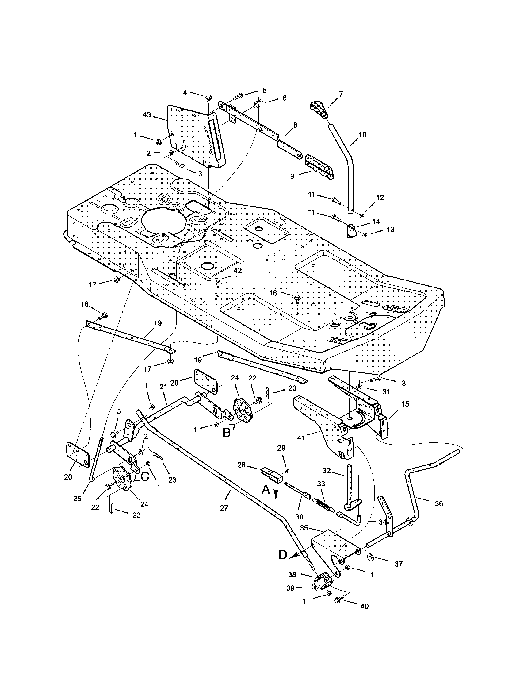 Craftsman 536270112 mower housing suspension diagram