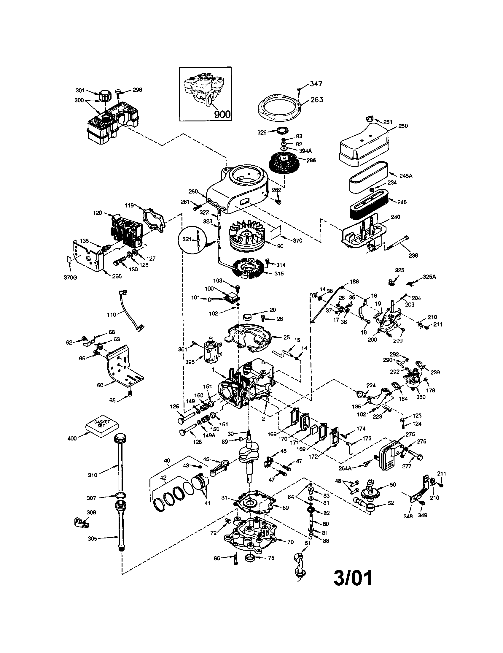 Craftsman C950-60901-0 engine diagram