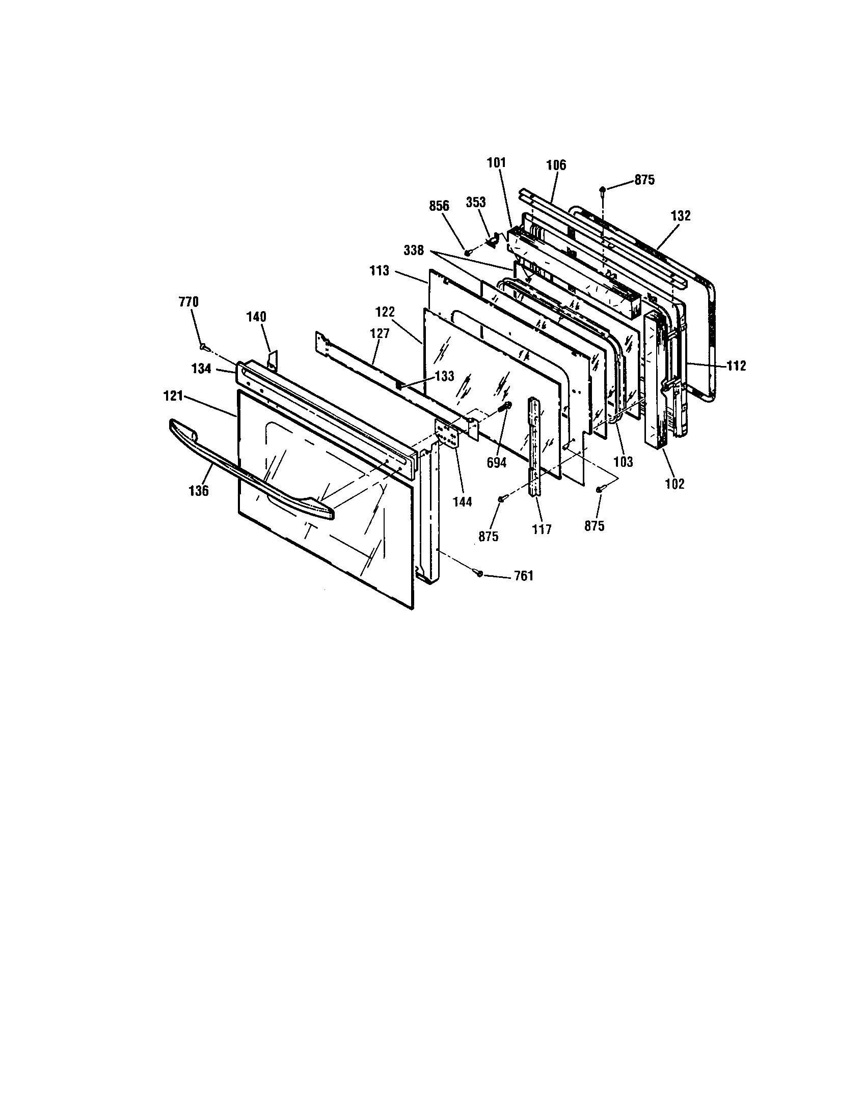 Kenmore Elite 91149014991 door diagram