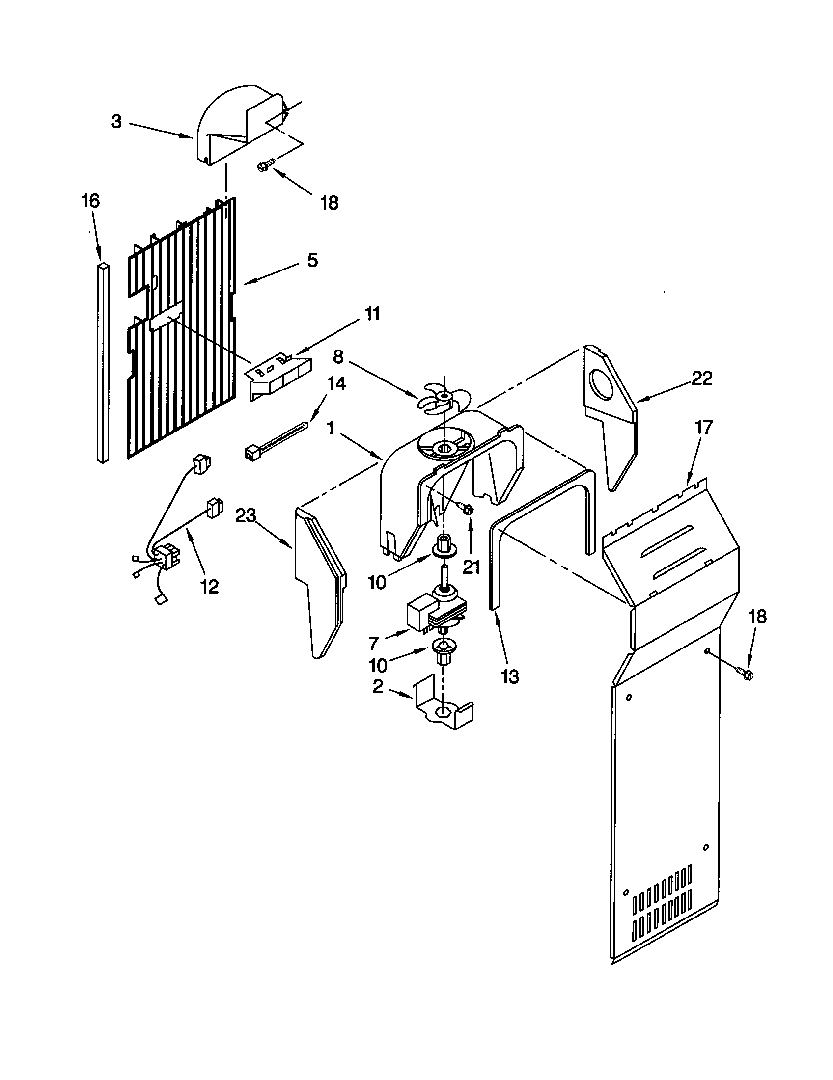 Kenmore 10652542100 air flow diagram