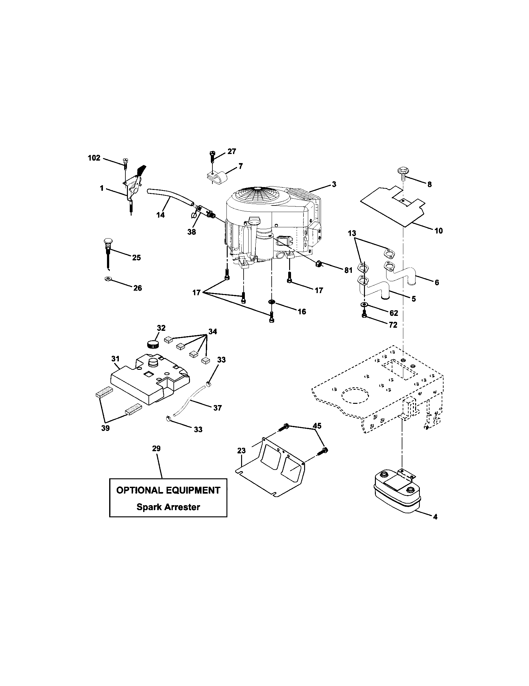Craftsman 917272260 engine diagram