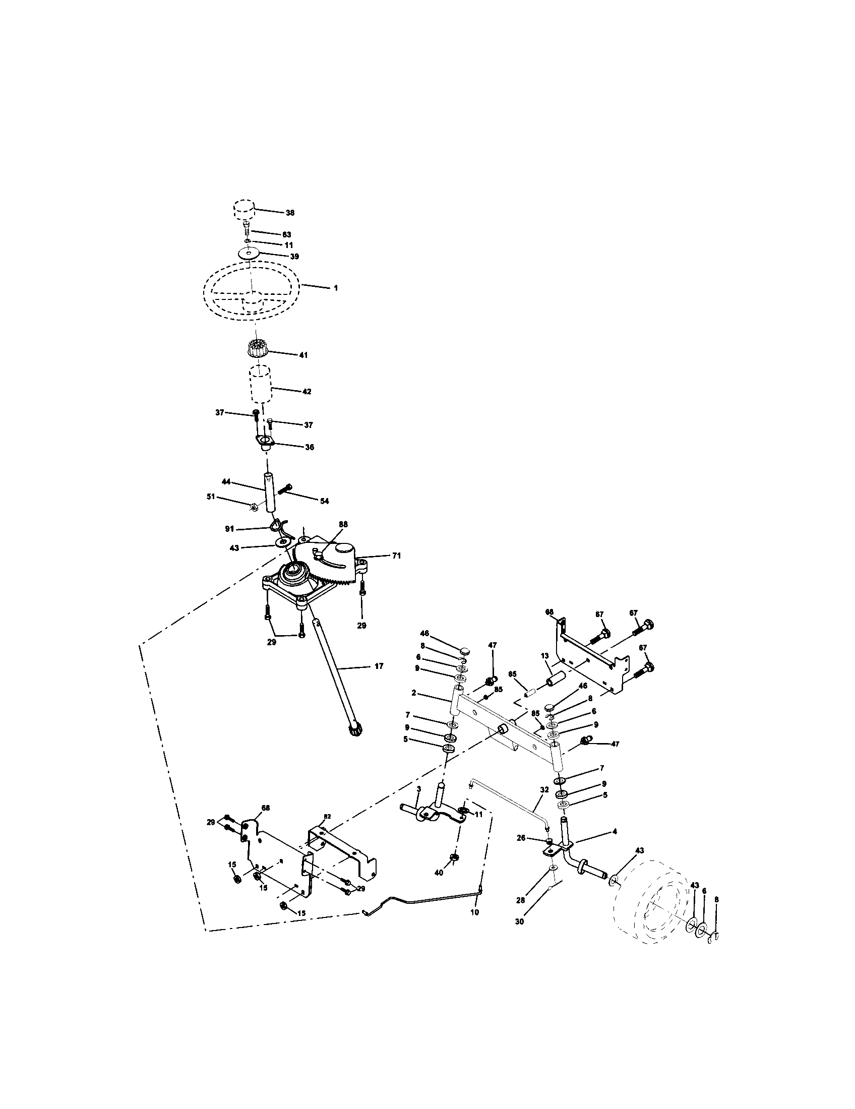Craftsman 917272430 steering diagram