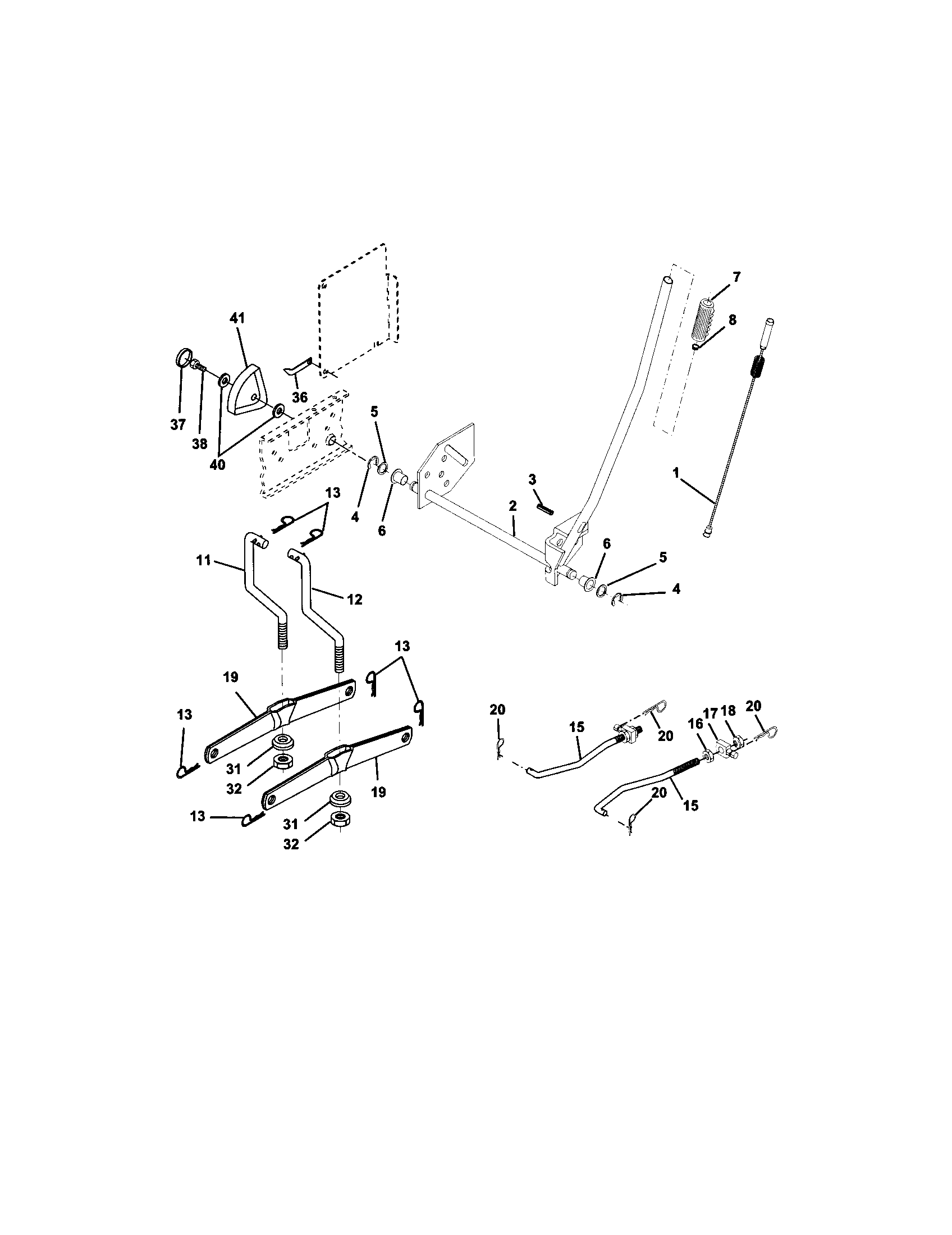Craftsman 917272430 lift assembly diagram