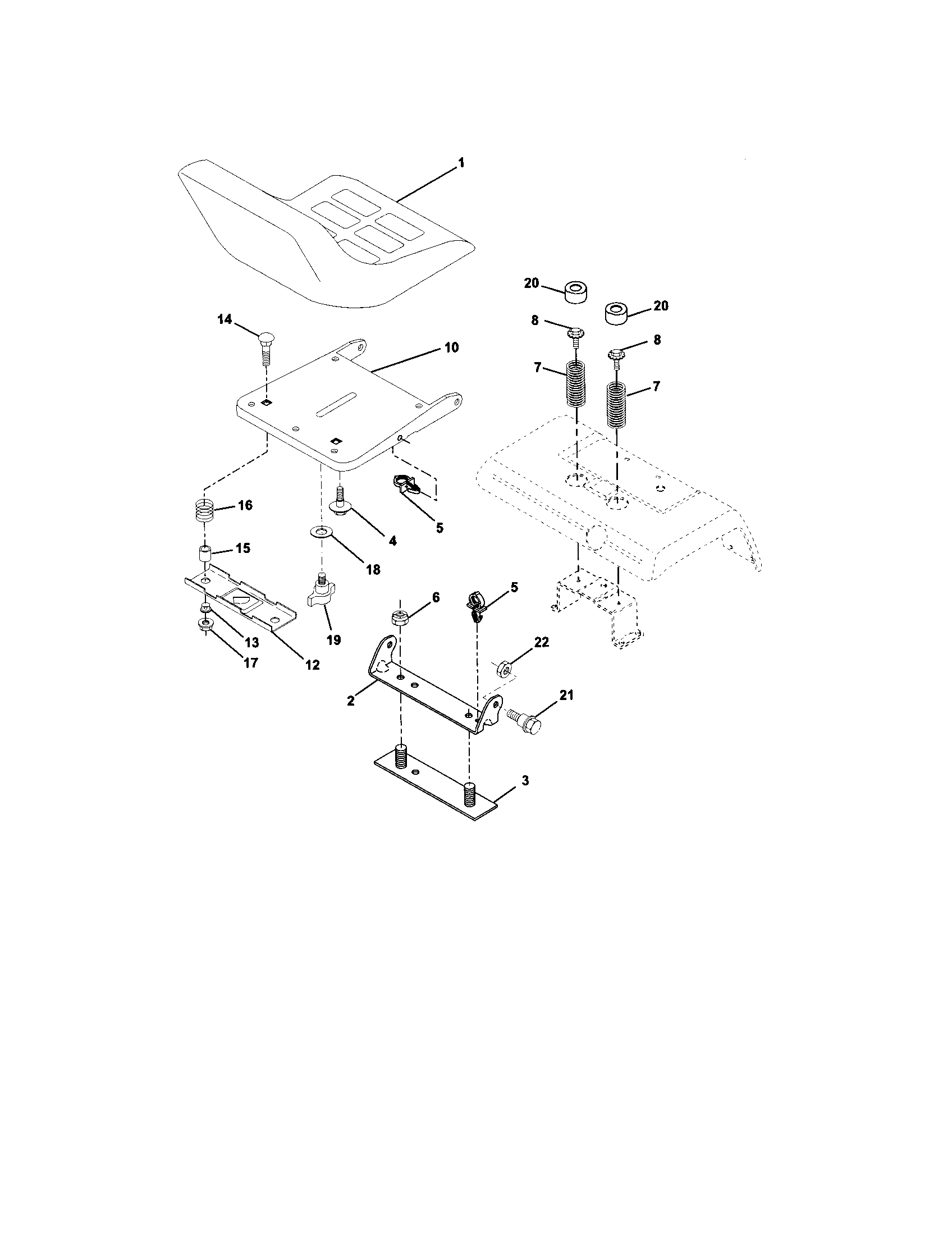 Craftsman 917275011 seat diagram